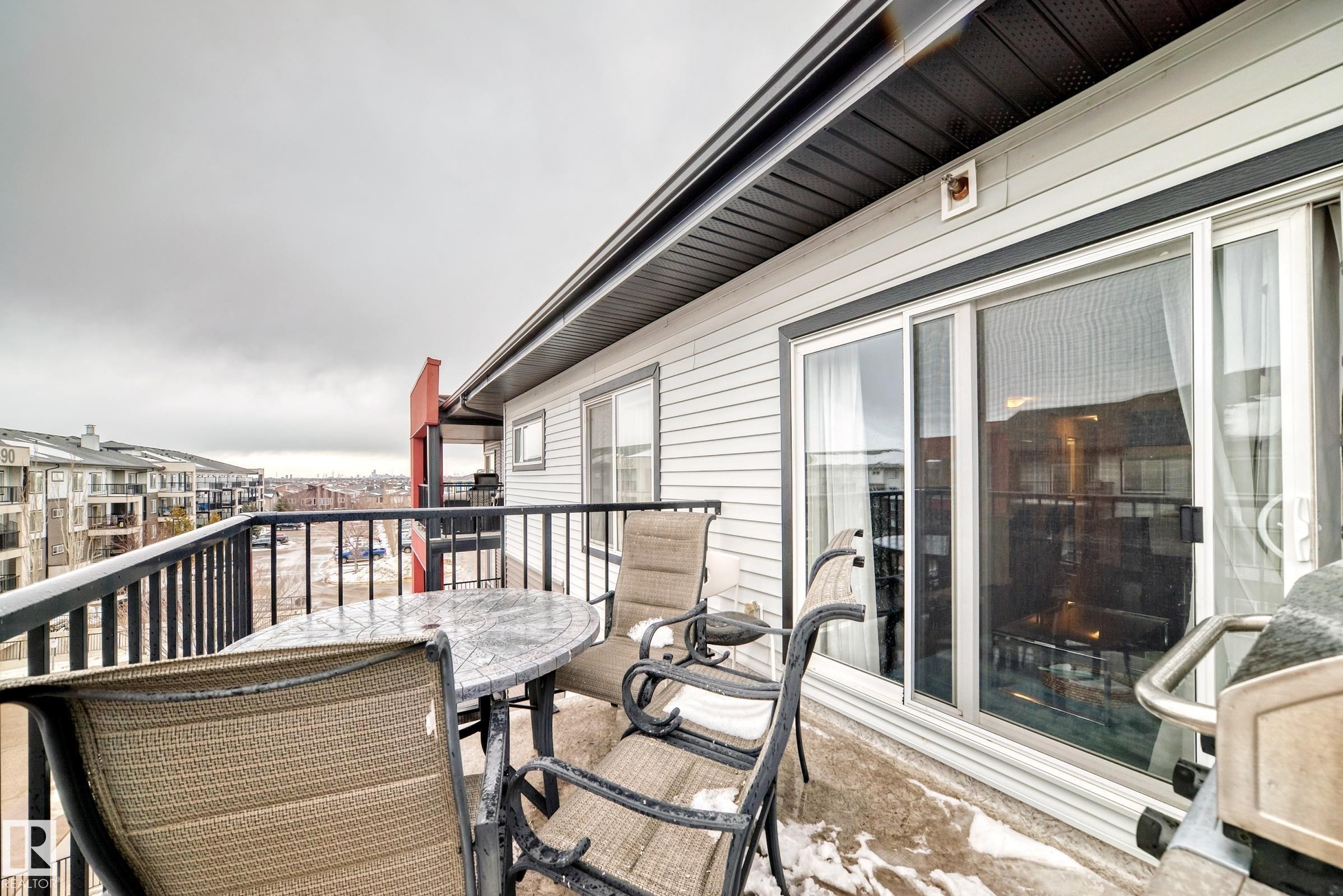 Balcony featuring outdoor dining area - 403 340 Windermere Road, Edmonton, AB - Outdoor With Exterior