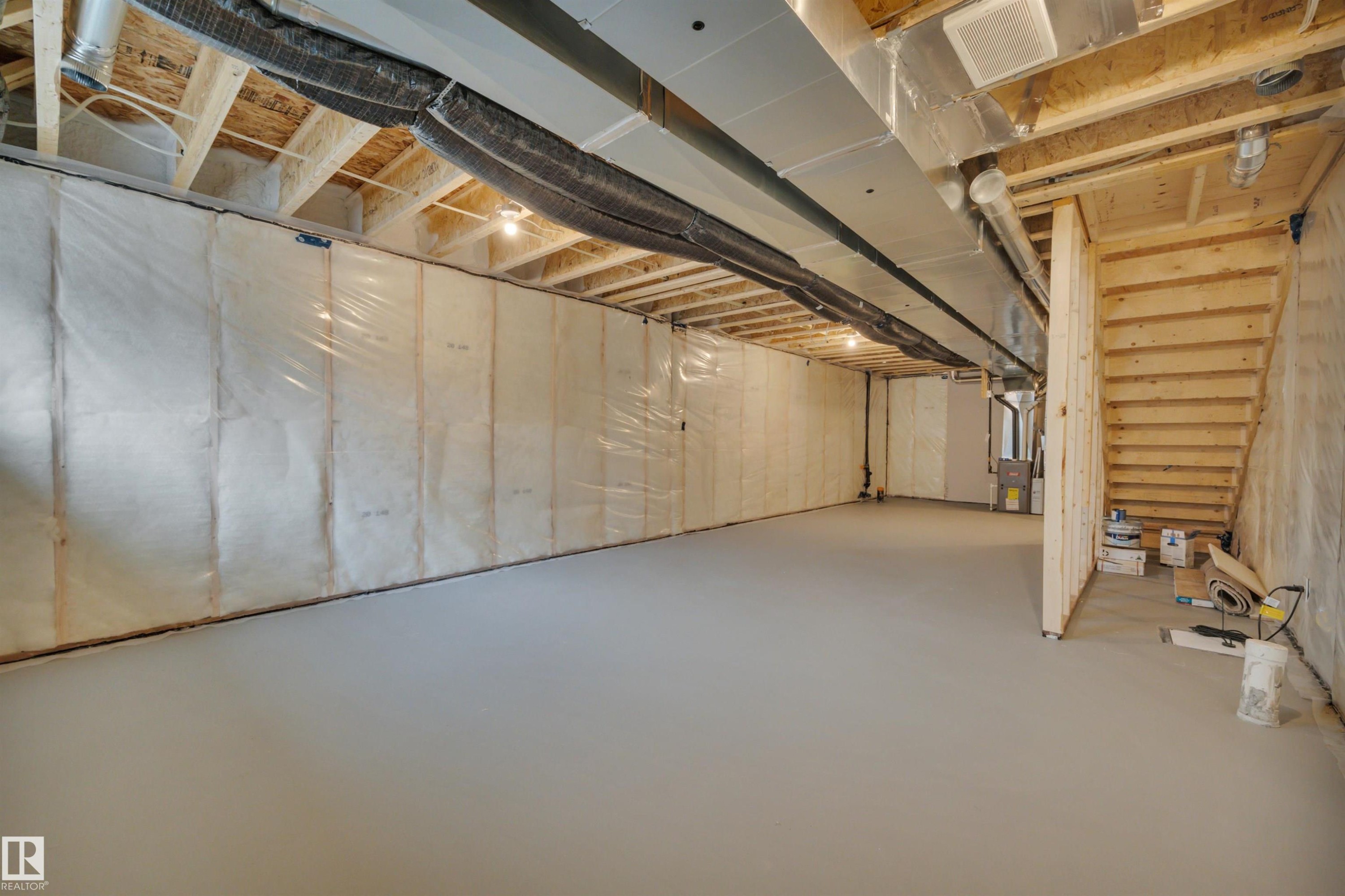 203 Wattle Road, Leduc, AB - Indoor Photo Showing Basement