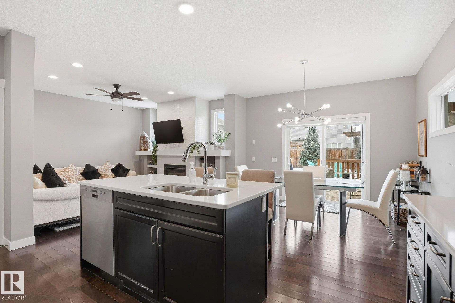 2236 Calhoun Link Link, Edmonton, AB - Indoor Photo Showing Kitchen With Double Sink