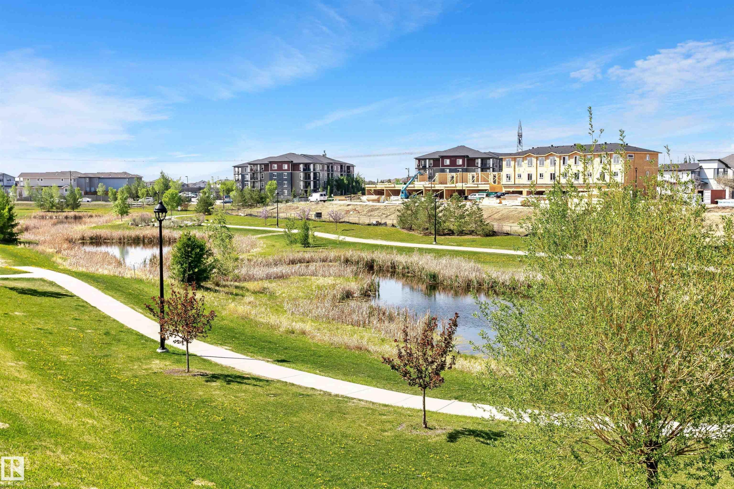 View of community featuring a water view - 7322 Chivers Crescent, Edmonton, AB - Outdoor With View