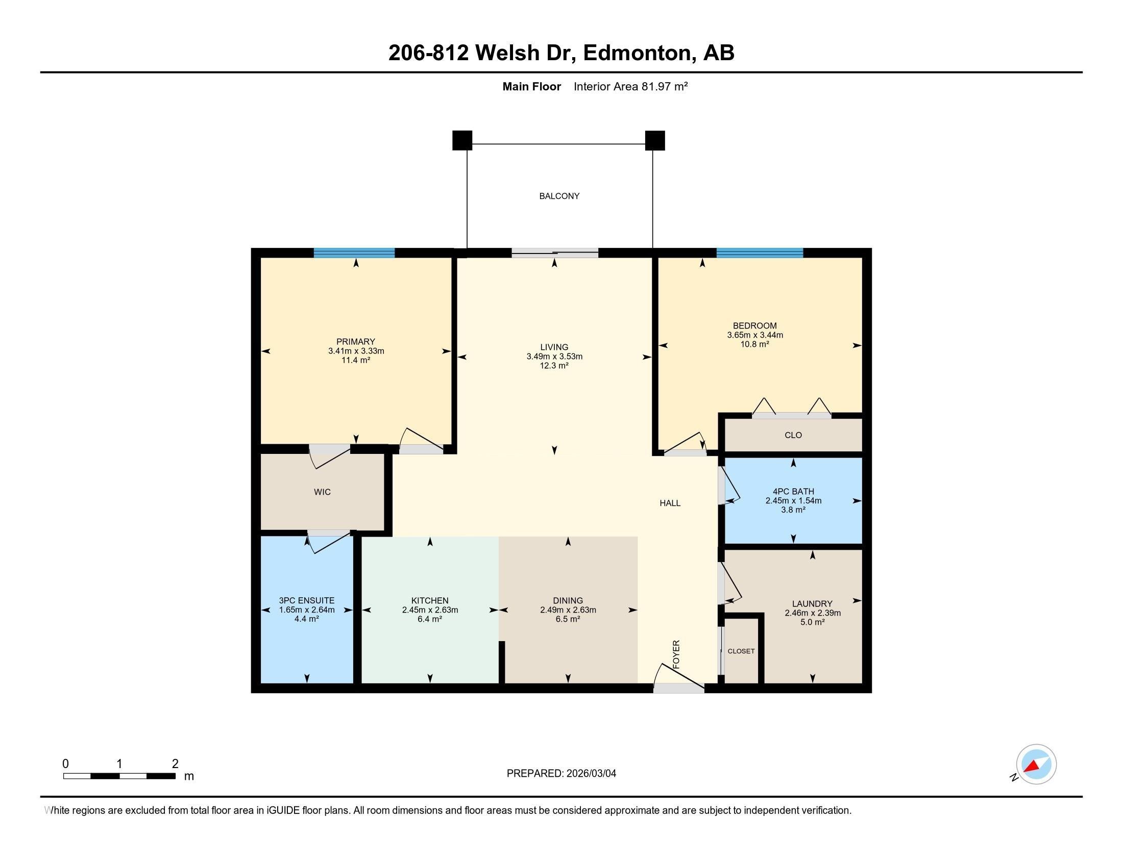 View of room layout - 206 812 Welsh Drive, Edmonton, AB - Other
