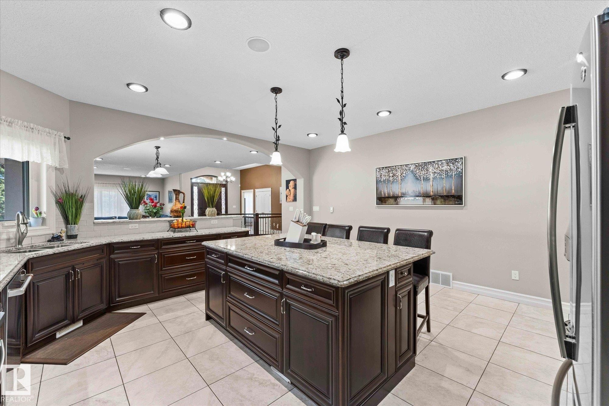 10516 158 Street Nw, Edmonton, AB - Indoor Photo Showing Kitchen With Upgraded Kitchen