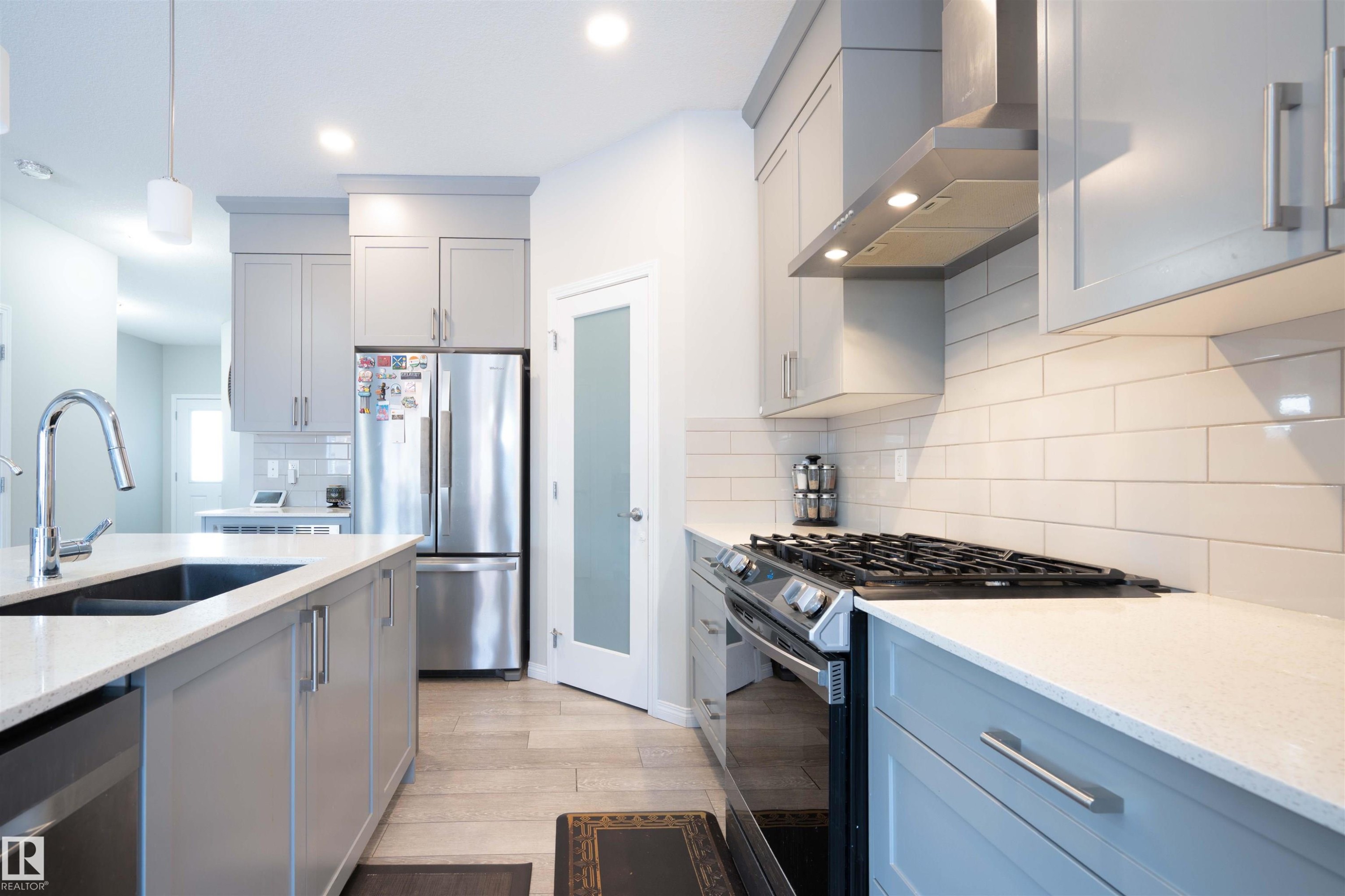 1308 Plum Link Link, Edmonton, AB - Indoor Photo Showing Kitchen With Double Sink With Upgraded Kitchen