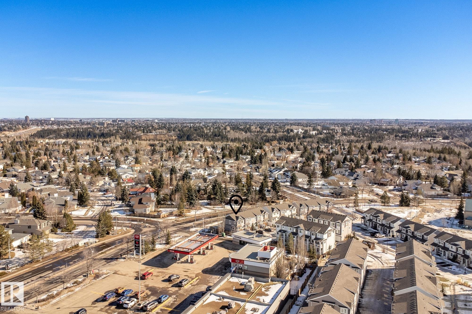 Aerial perspective of suburban area - 76 330 Bulyea Road, Edmonton, AB - Outdoor With View