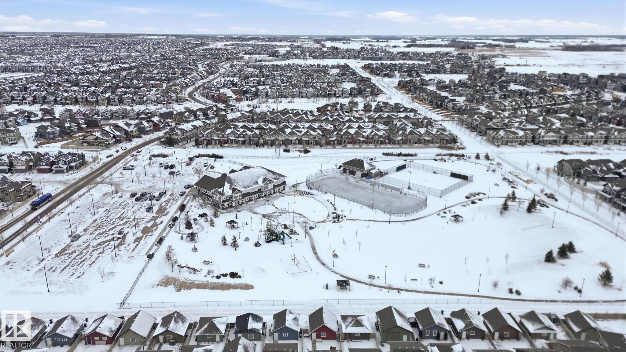 Aerial view of residential area - 71 4029 Orchards Drive, Edmonton, AB - Outdoor With View