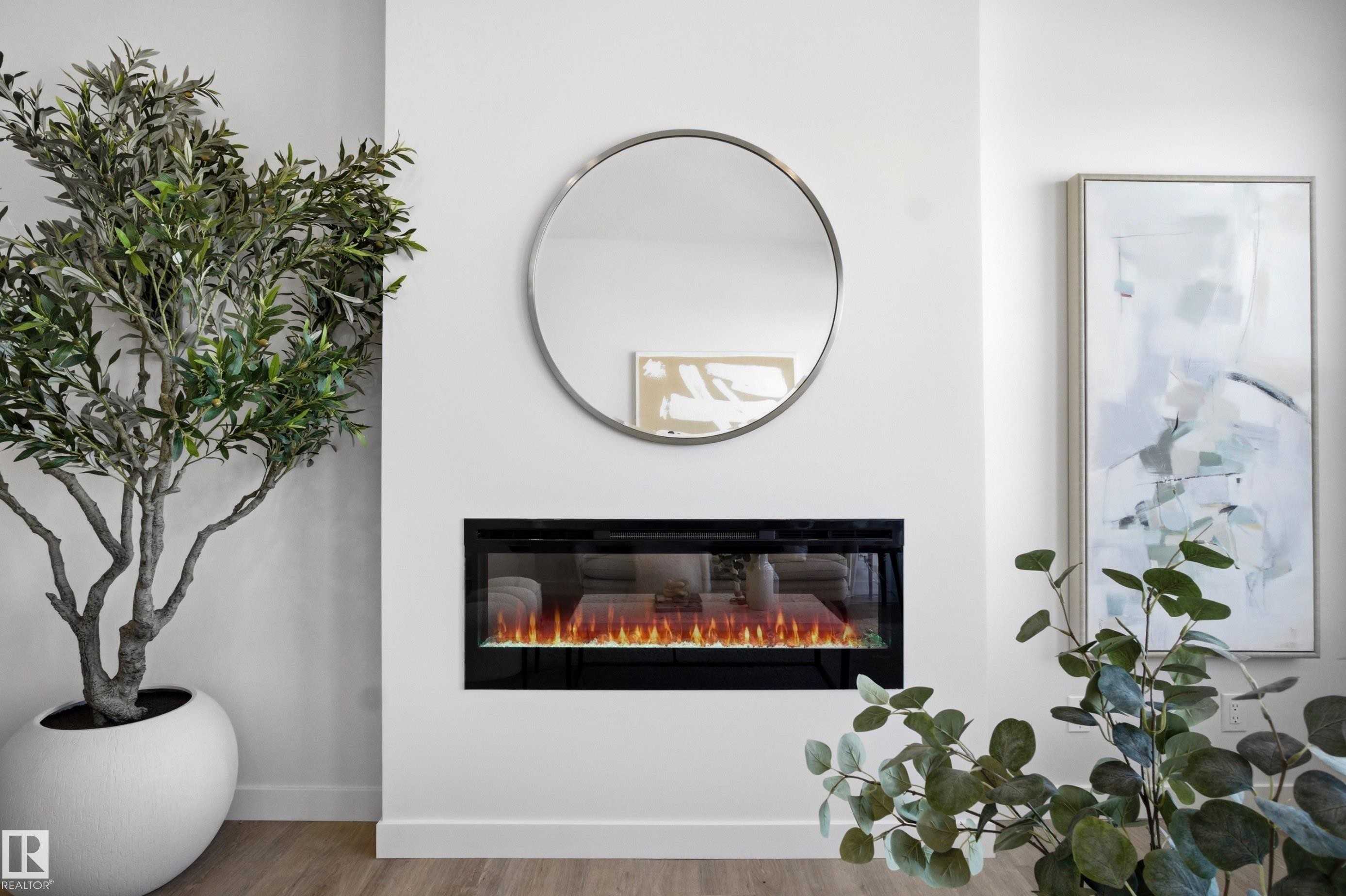 3704 Cross Landing, Edmonton, AB - Indoor Photo Showing Other Room With Fireplace