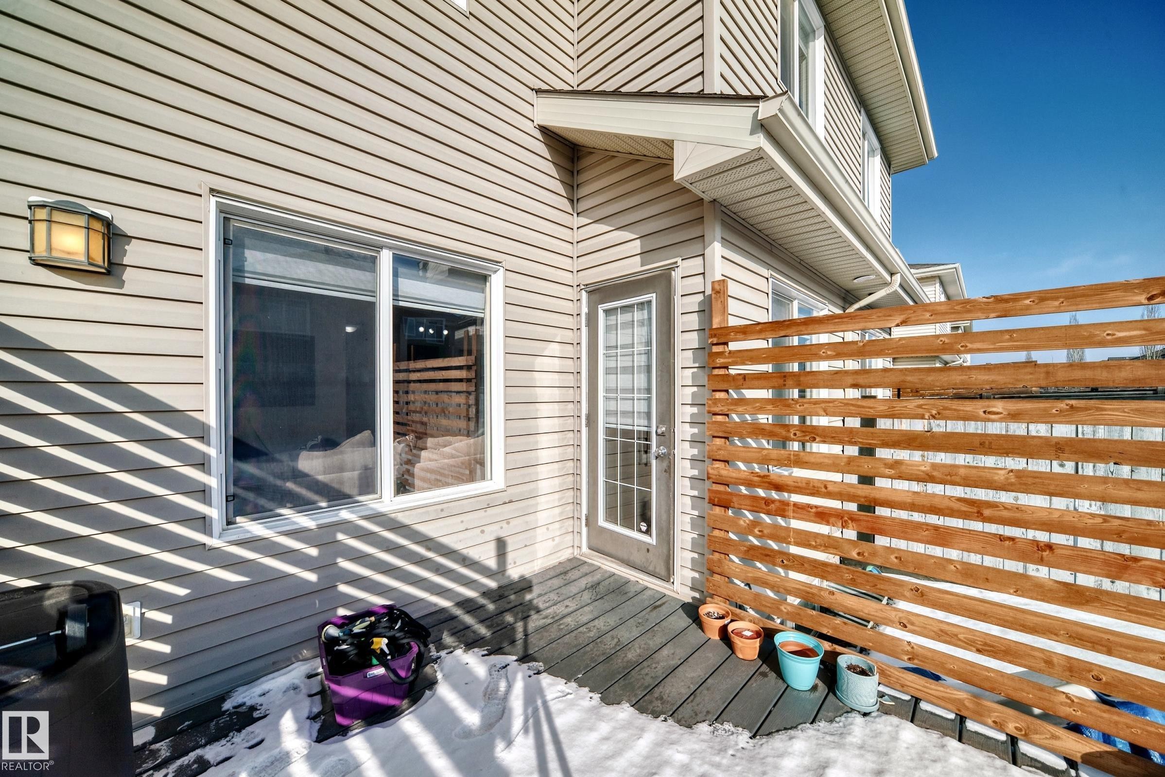 View of wooden terrace - 17357 8A Avenue, Edmonton, AB