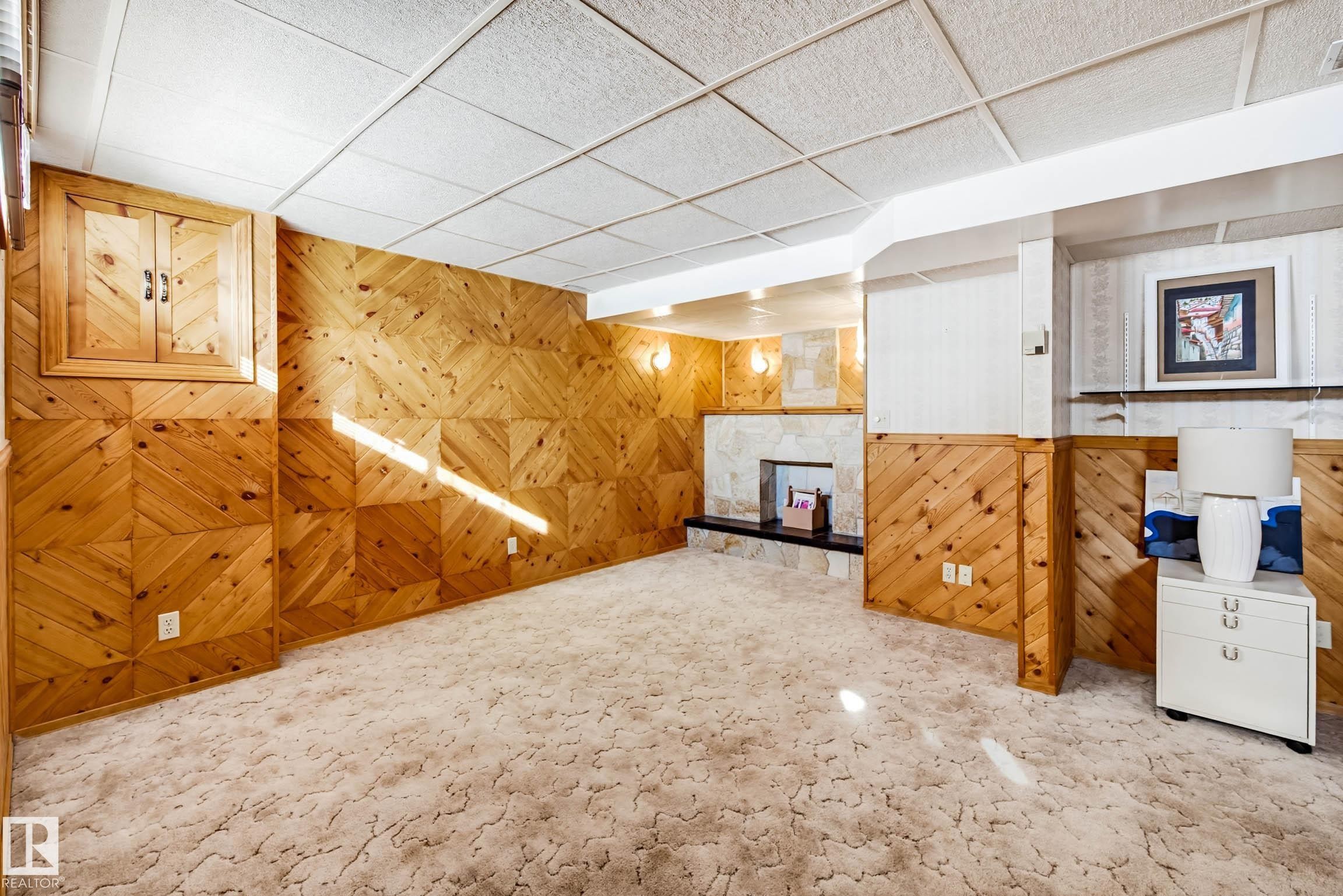 41 903 109 Street Nw, Edmonton, AB - Indoor Photo Showing Other Room With Fireplace