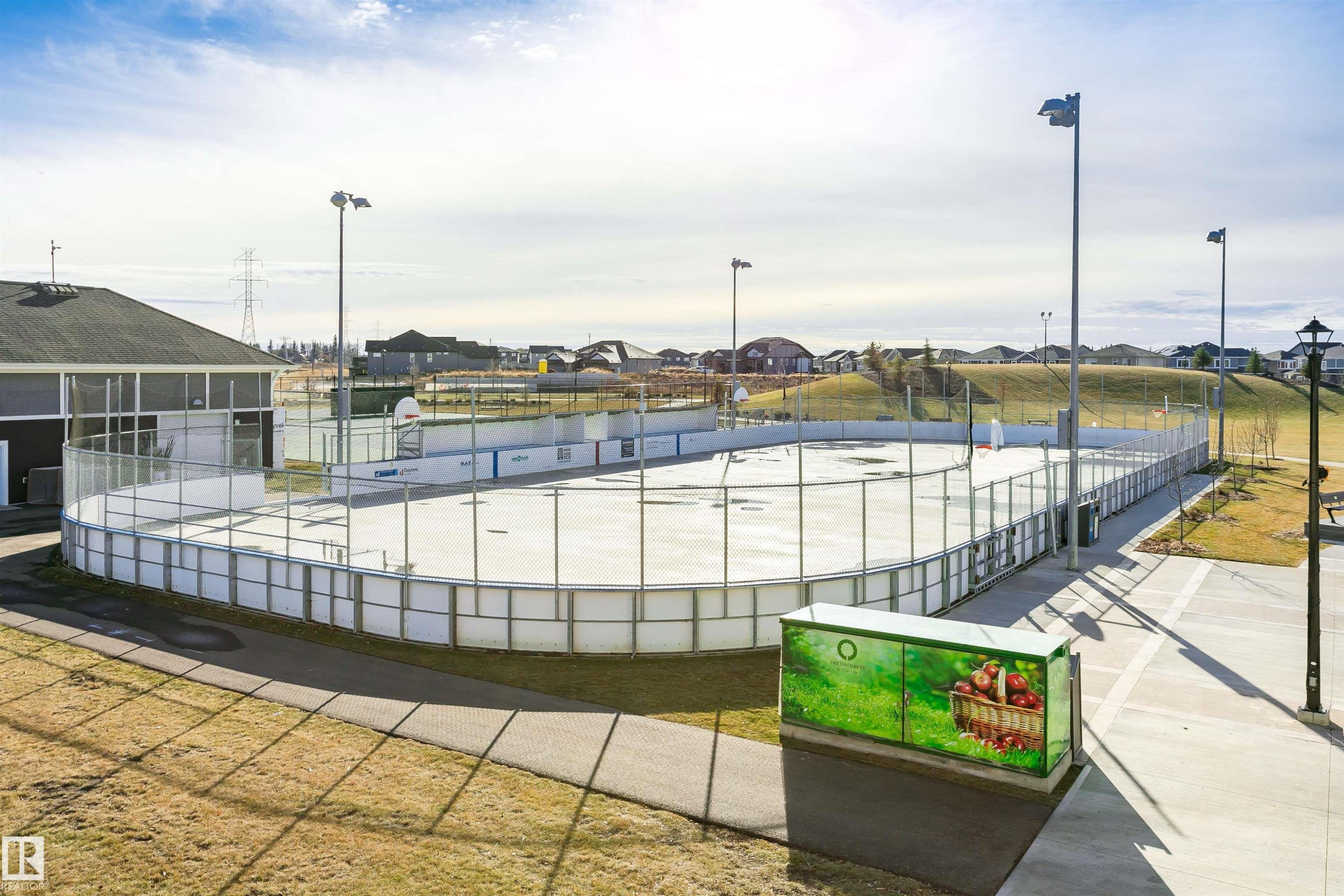 Skating Rink at the Clubhouse - 4011 Orchards Drive, Edmonton, AB - Outdoor With View