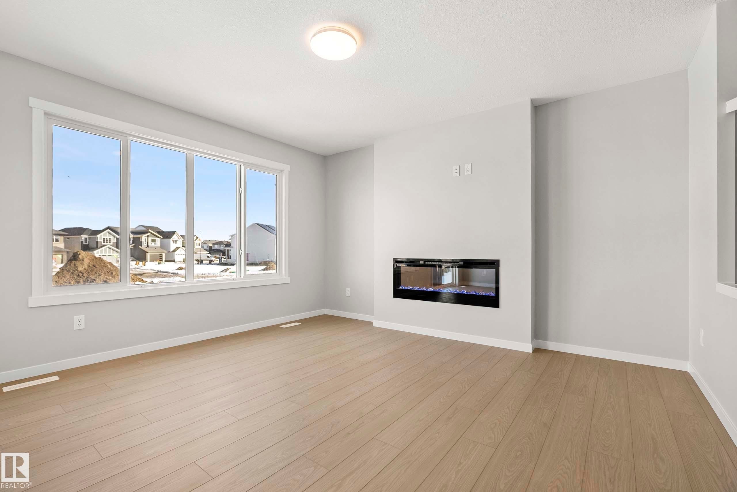 342 172 Avenue, Edmonton, AB - Indoor Photo Showing Living Room With Fireplace