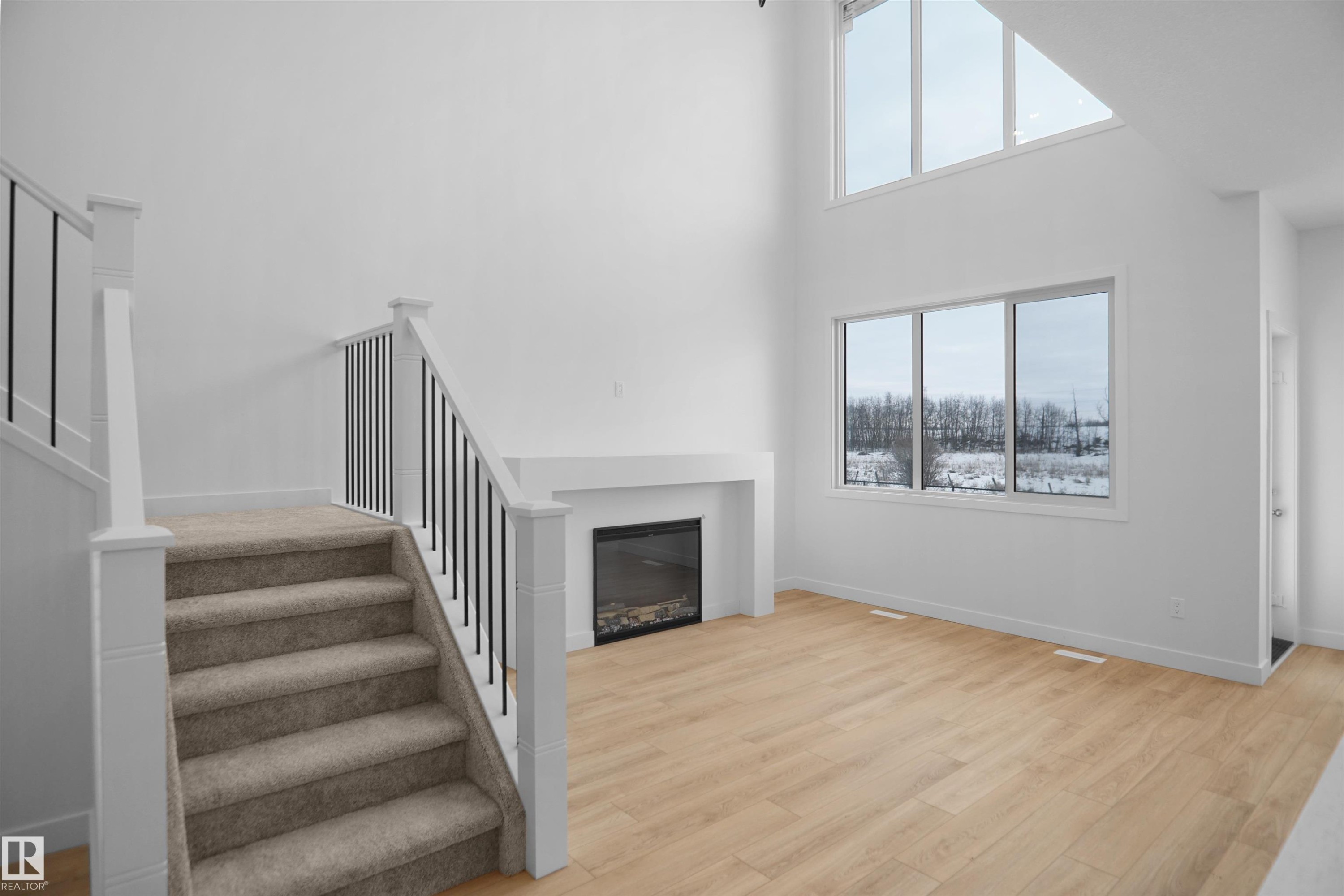 1323 11 Avenue, Edmonton, AB - Indoor Photo Showing Other Room With Fireplace