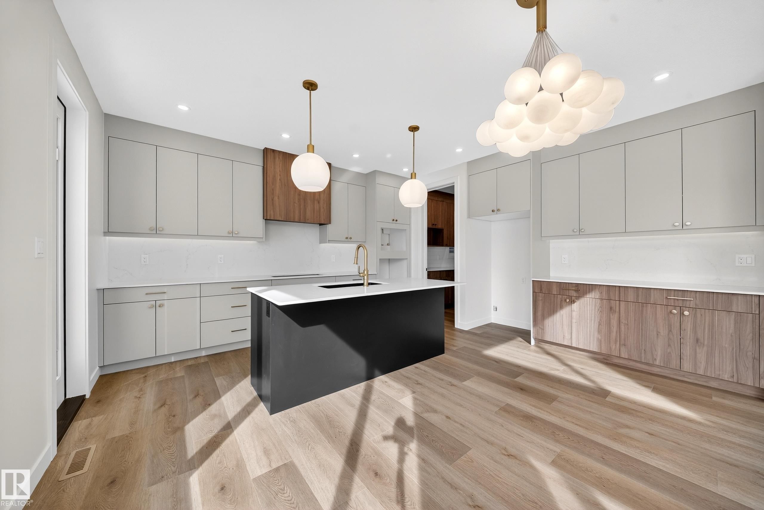 211 Paterson Link, Edmonton, AB - Indoor Photo Showing Kitchen With Upgraded Kitchen