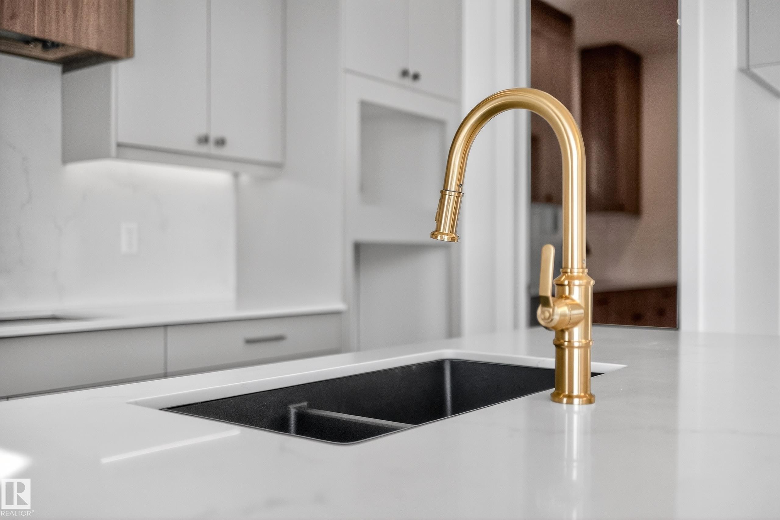 211 Paterson Link, Edmonton, AB - Indoor Photo Showing Kitchen With Double Sink