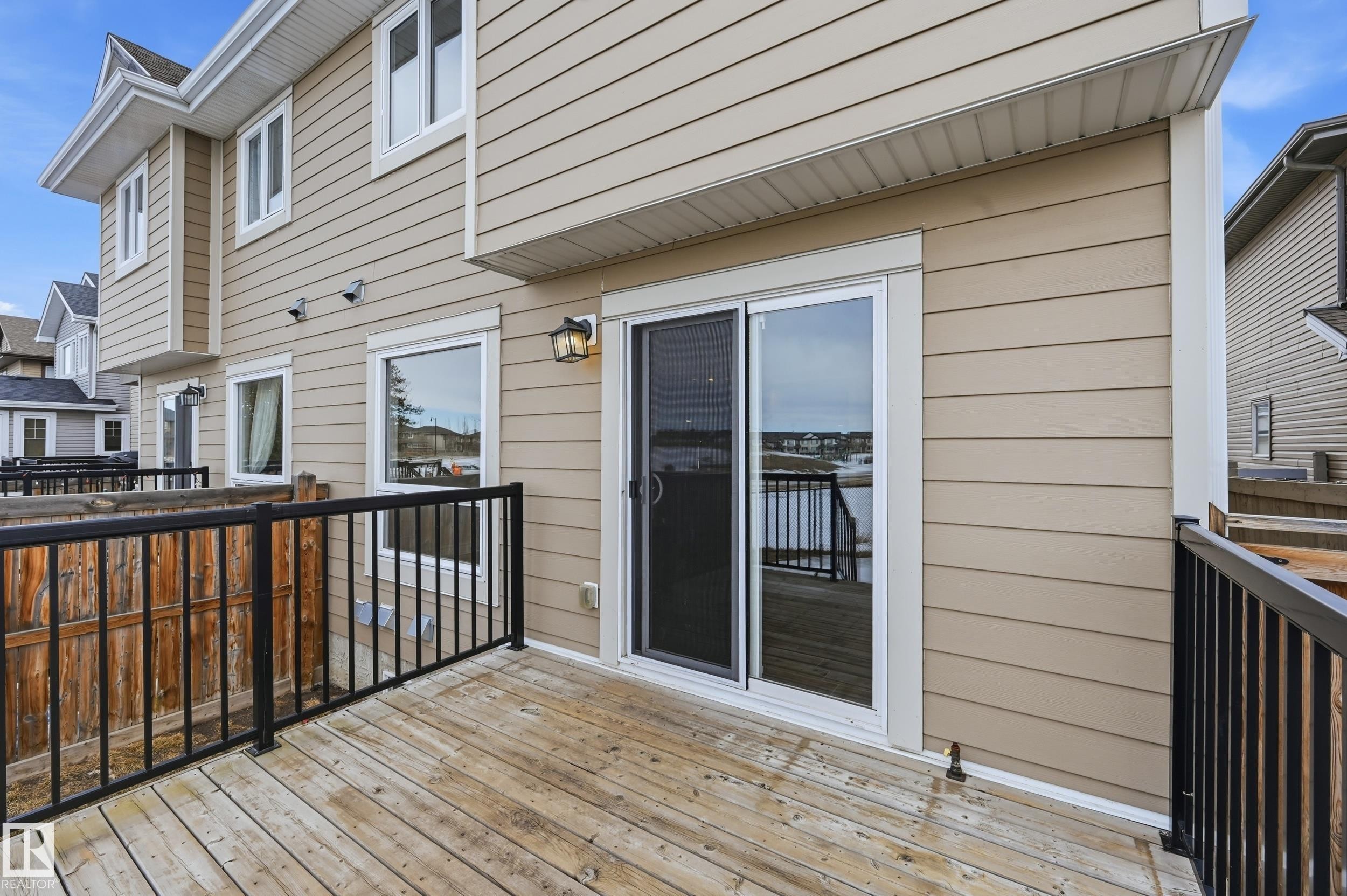 View of wooden terrace - 1351 Cunningham Drive, Edmonton, AB - Outdoor With Deck Patio Veranda With Exterior