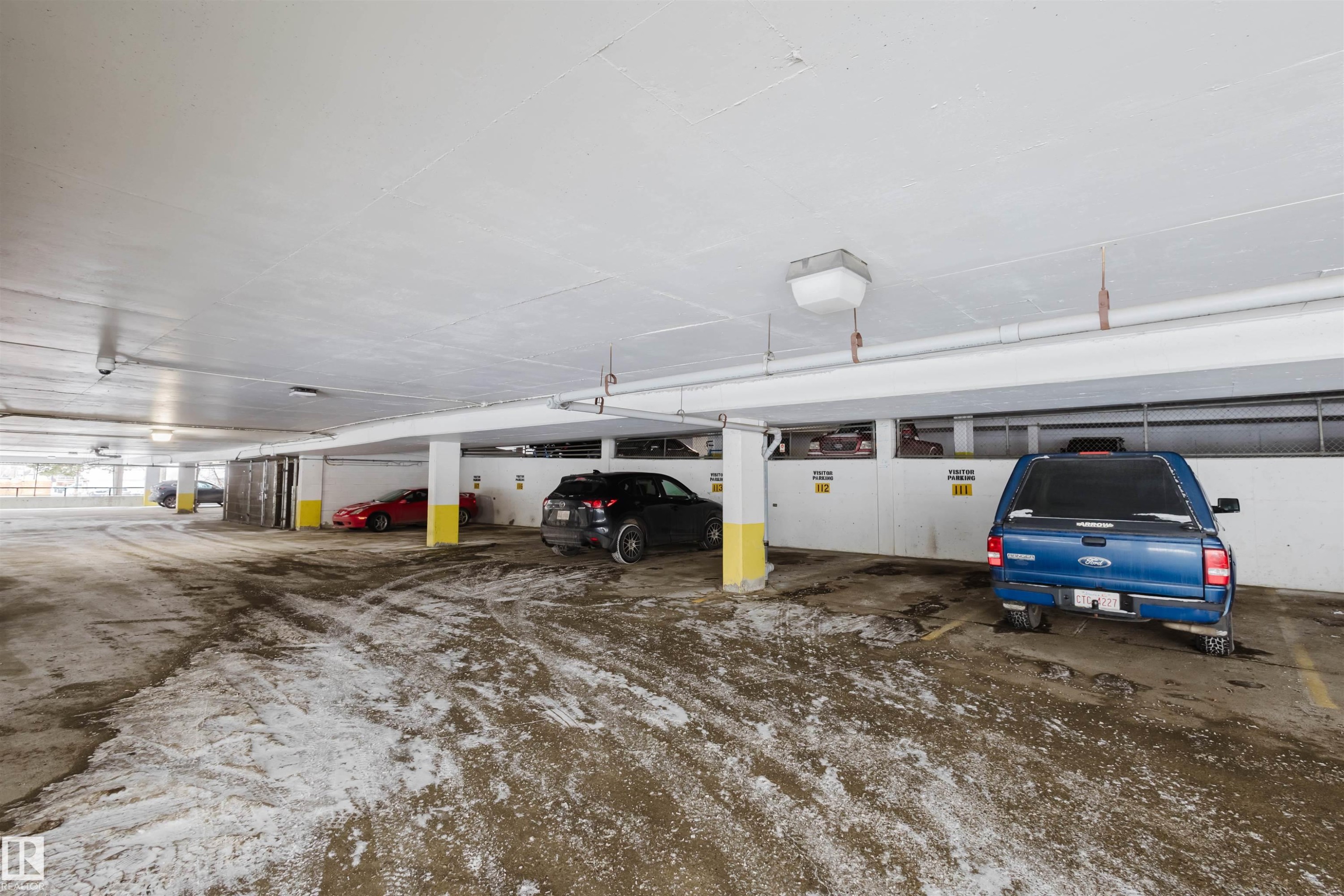 View of parking garage - 1803 10149 Saskatchewan Drive, Edmonton, AB - Indoor Photo Showing Garage