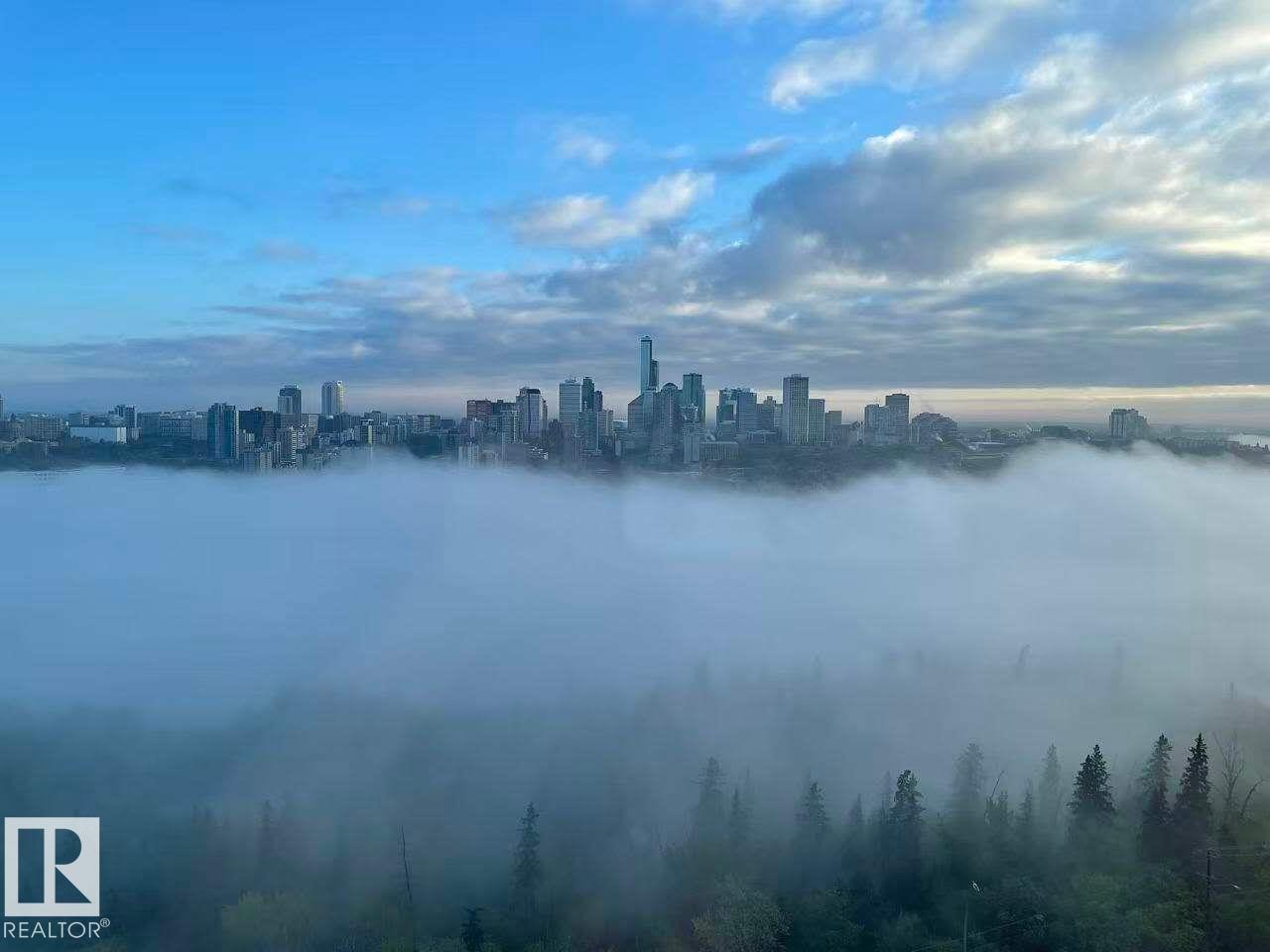 Water view featuring skyline - 1803 10149 Saskatchewan Drive, Edmonton, AB - Outdoor With Body Of Water With View