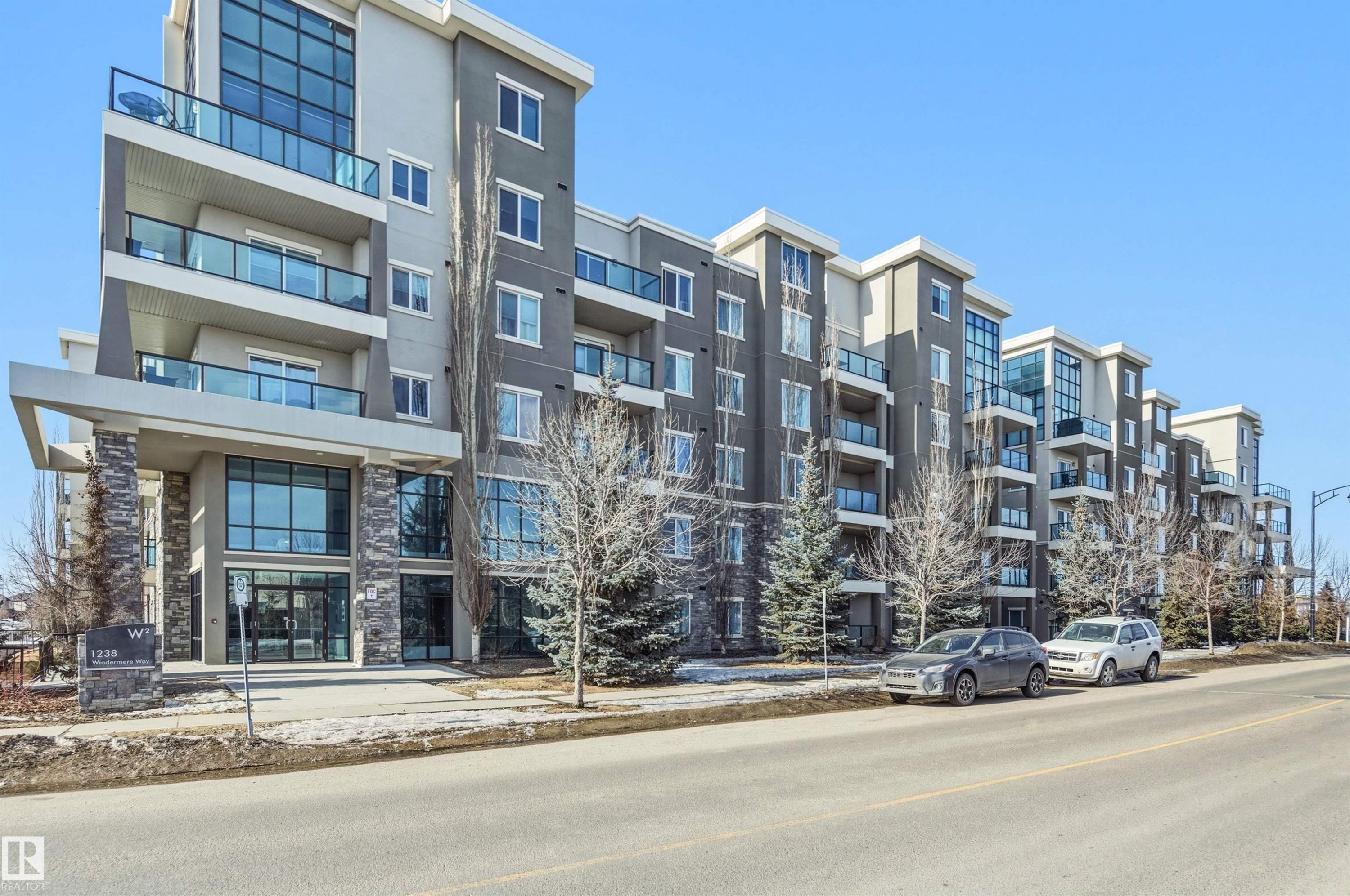 View of apartment building / complex - 106 1238 Windermere Way, Edmonton, AB - Outdoor With Balcony With Facade