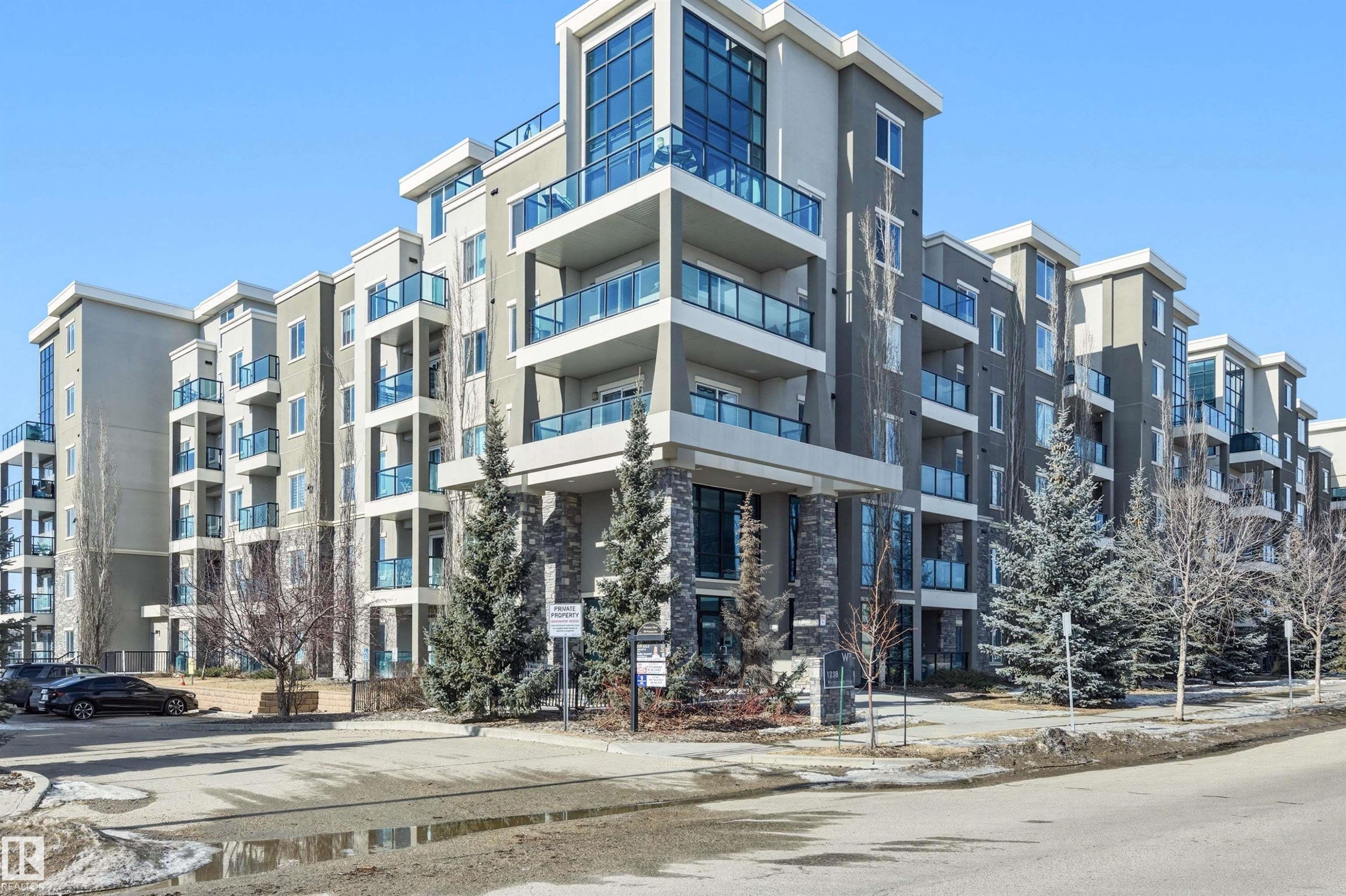 View of apartment building / complex - 106 1238 Windermere Way, Edmonton, AB - Outdoor With Balcony With Facade