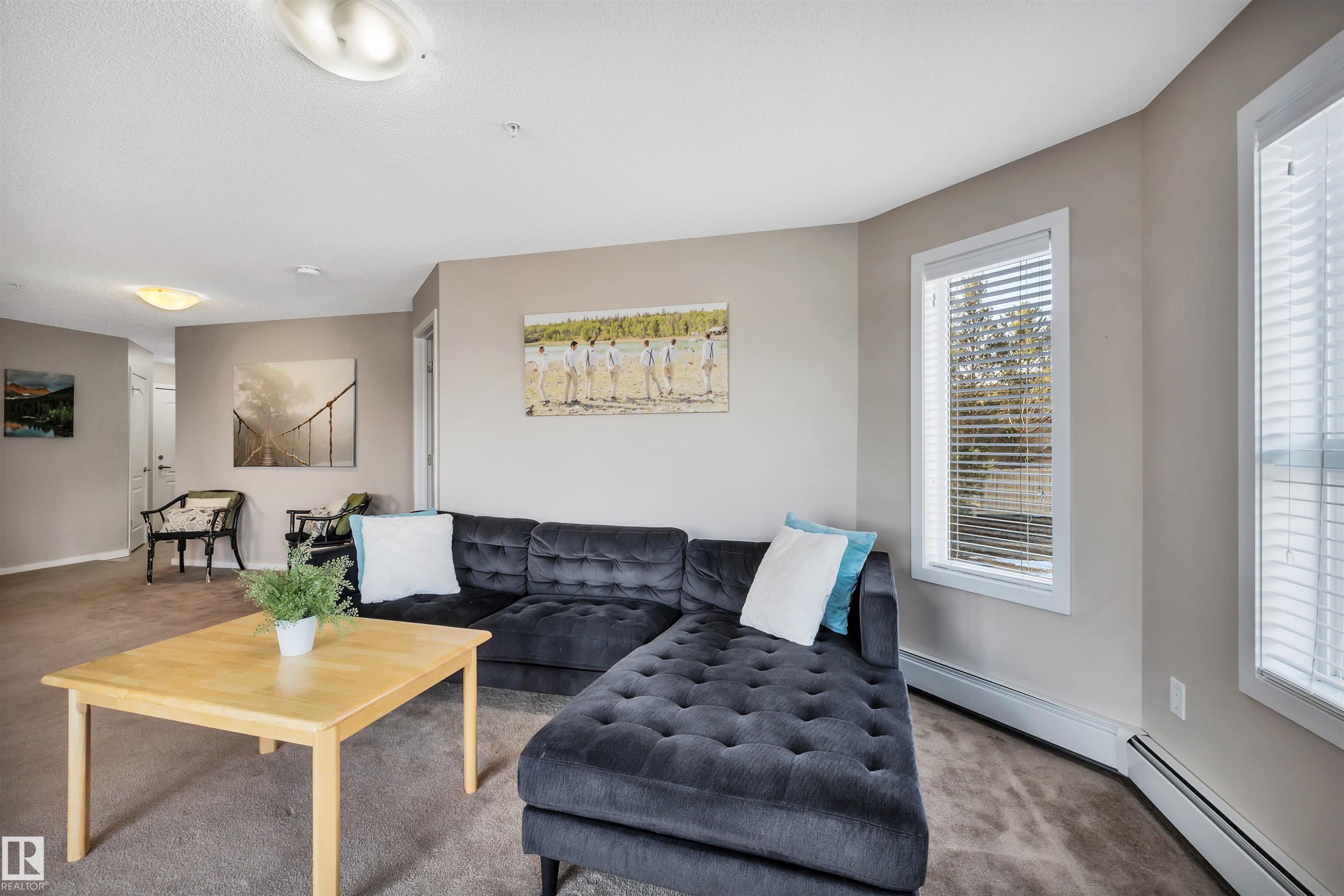 215 392 Silver Berry Road, Edmonton, AB - Indoor Photo Showing Living Room