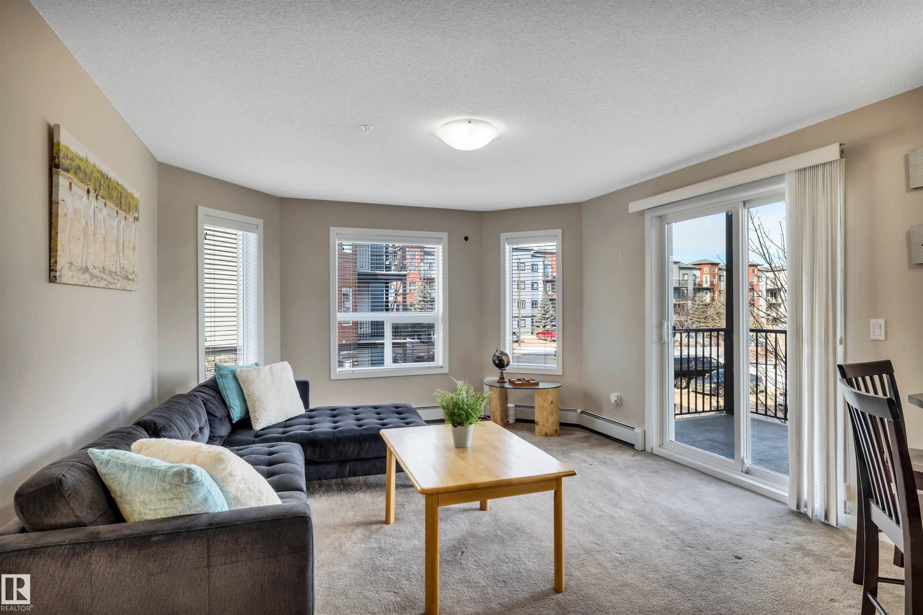 215 392 Silver Berry Road, Edmonton, AB - Indoor Photo Showing Living Room