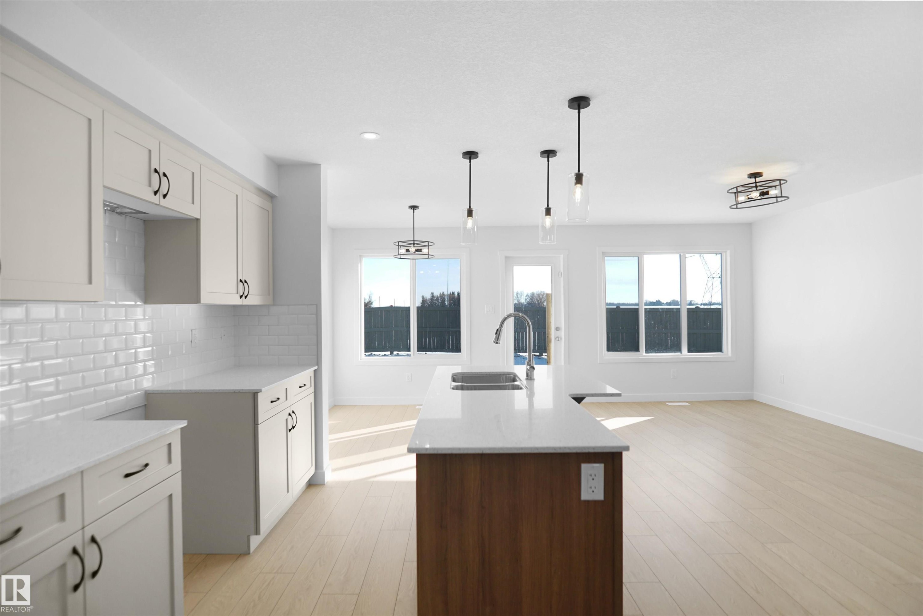 8897 Carson Way, Edmonton, AB - Indoor Photo Showing Kitchen With Double Sink With Upgraded Kitchen