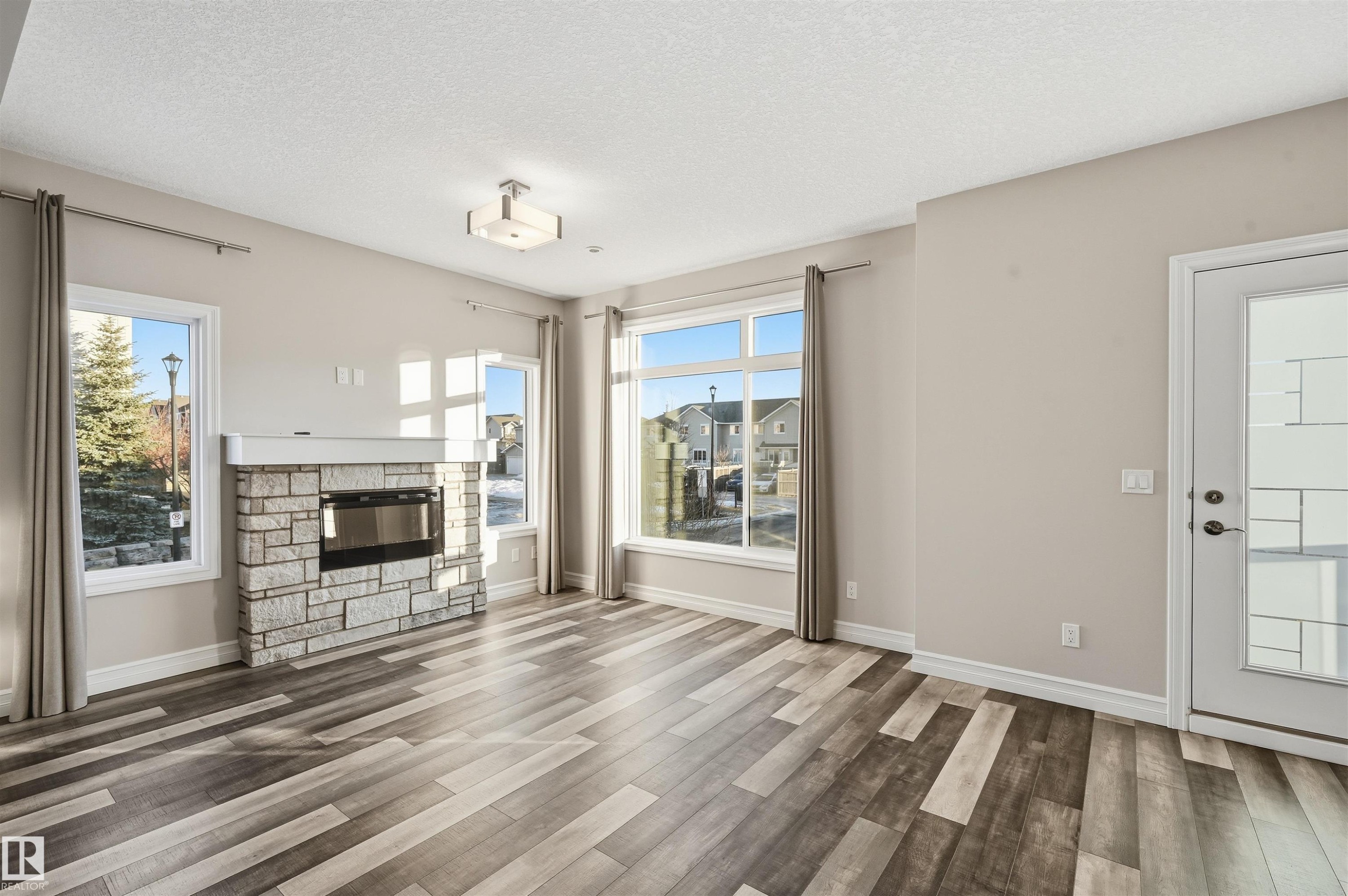 10 804 Welsh Drive, Edmonton, AB - Indoor Photo Showing Other Room With Fireplace