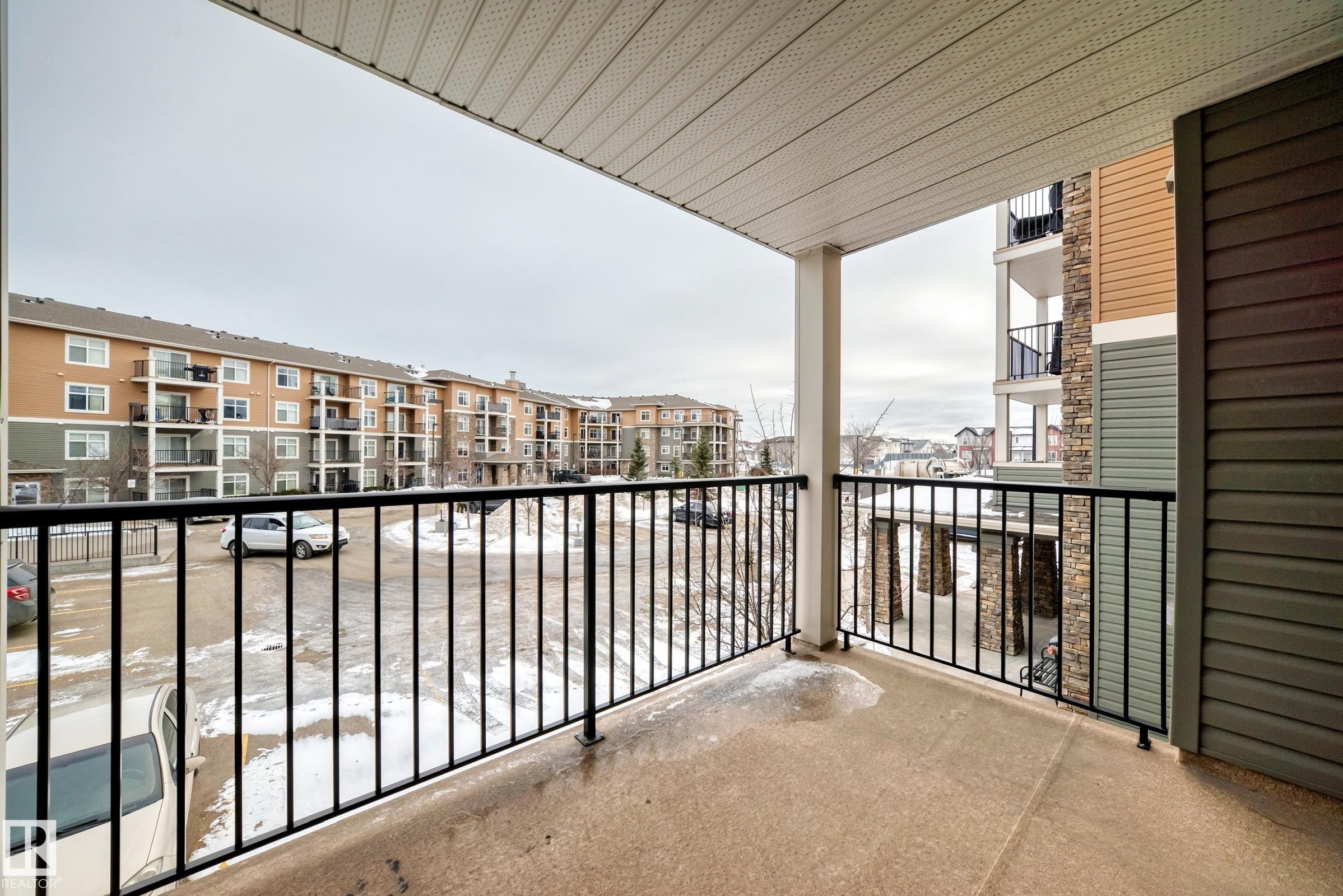 View of balcony - 229 6076 Schonsee Way, Edmonton, AB - Outdoor With Balcony With Exterior