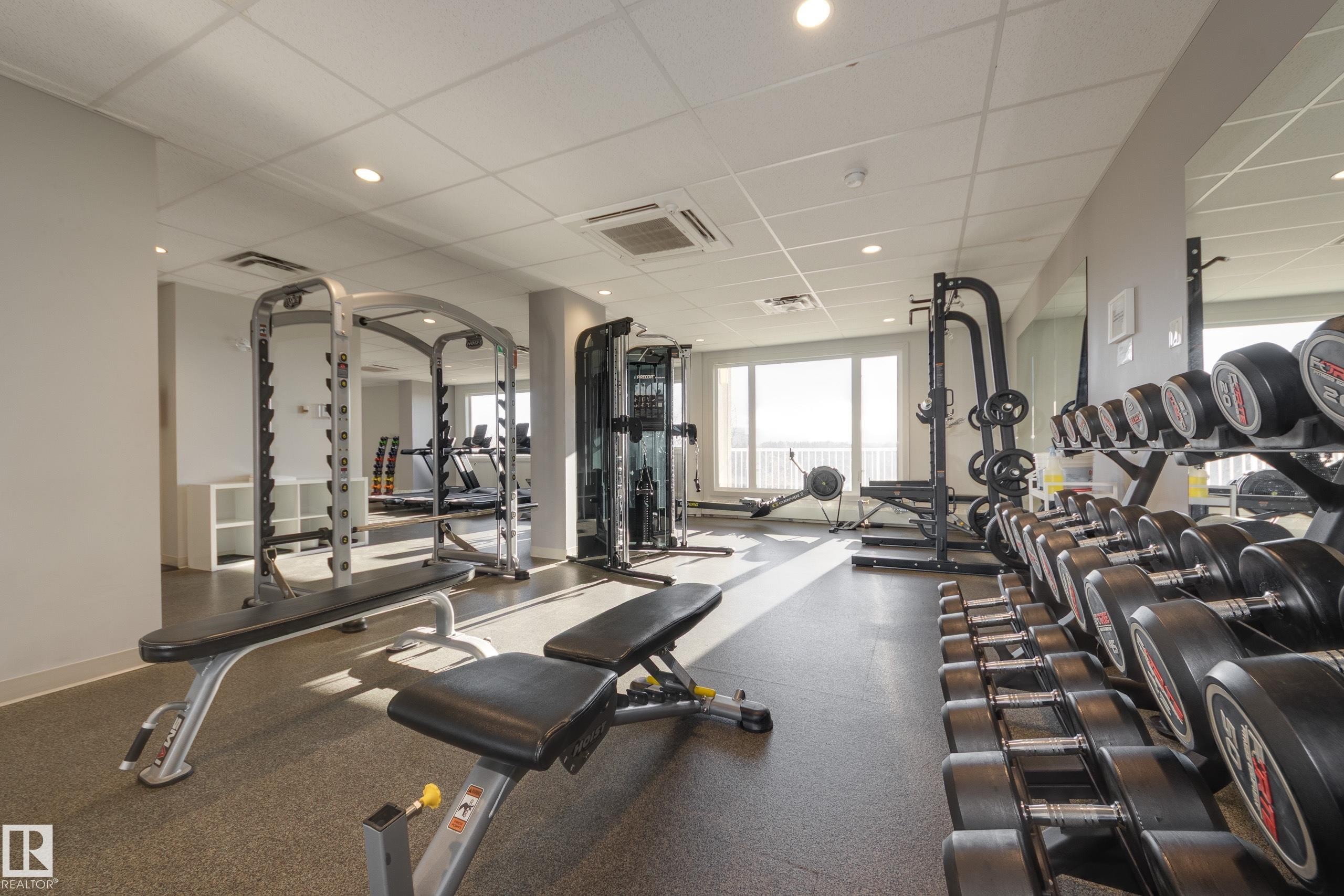 306 12121 Jasper Avenue, Edmonton, AB - Indoor Photo Showing Gym Room