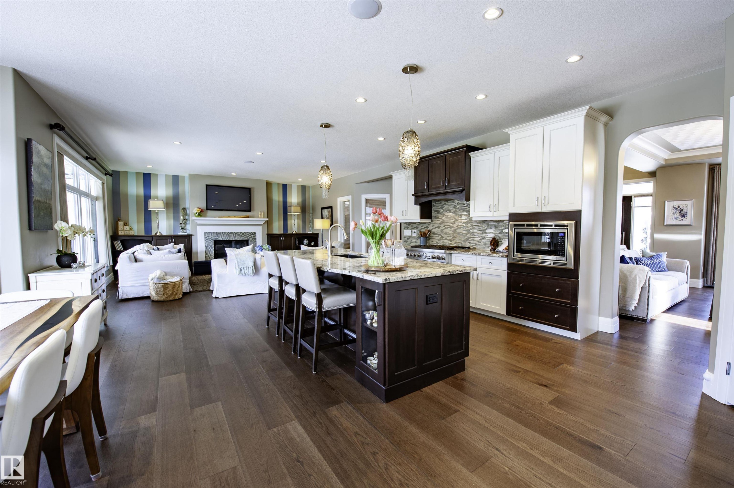 2525 Cameron Ravine Landing, Edmonton, AB - Indoor Photo Showing Kitchen With Upgraded Kitchen