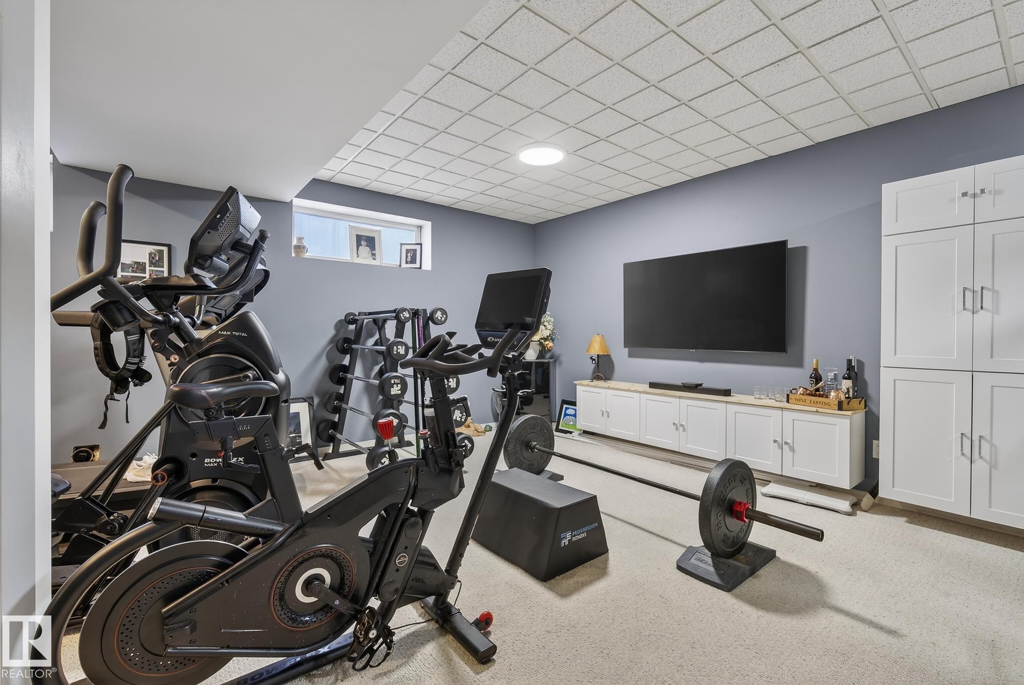 121 Galland Crescent, Edmonton, AB - Indoor Photo Showing Gym Room