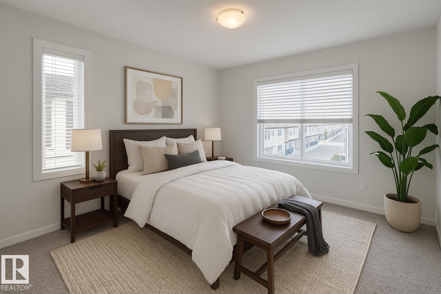 Virtually staged - 26 2215 24 Street, Edmonton, AB - Indoor Photo Showing Bedroom