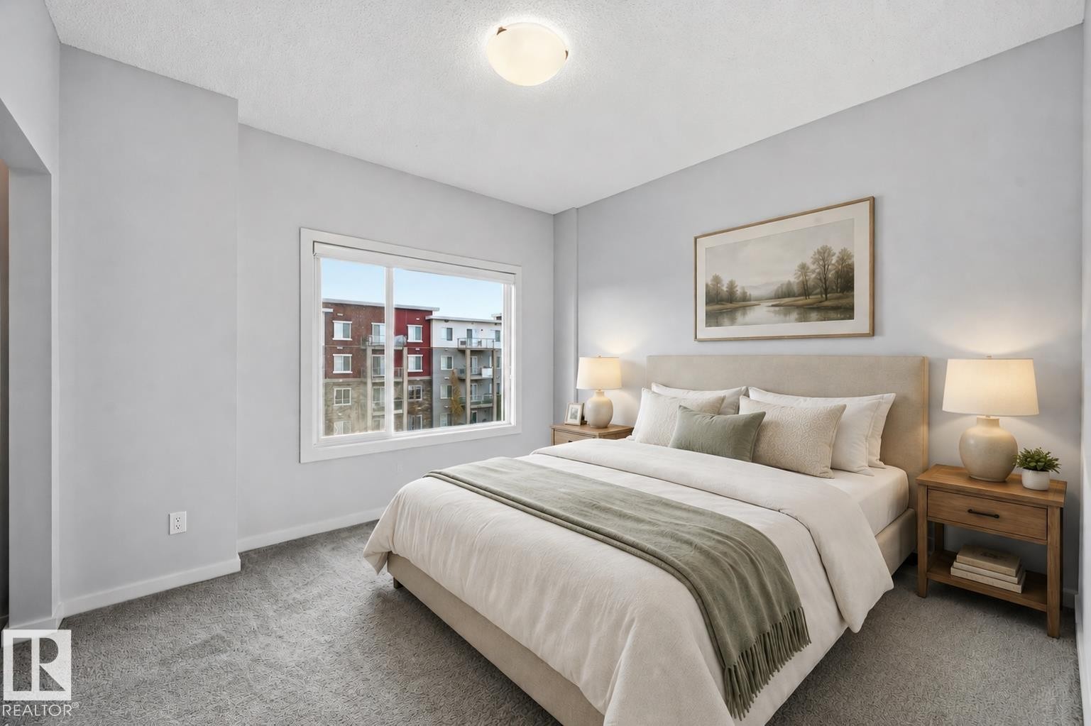 Virtually staged - 16 804 Welsh Drive, Edmonton, AB - Indoor Photo Showing Bedroom