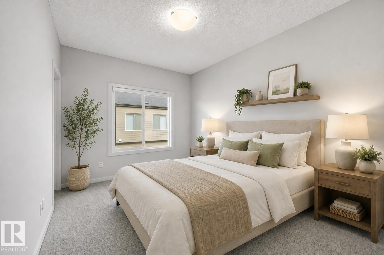 Virtually staged - 16 804 Welsh Drive, Edmonton, AB - Indoor Photo Showing Bedroom