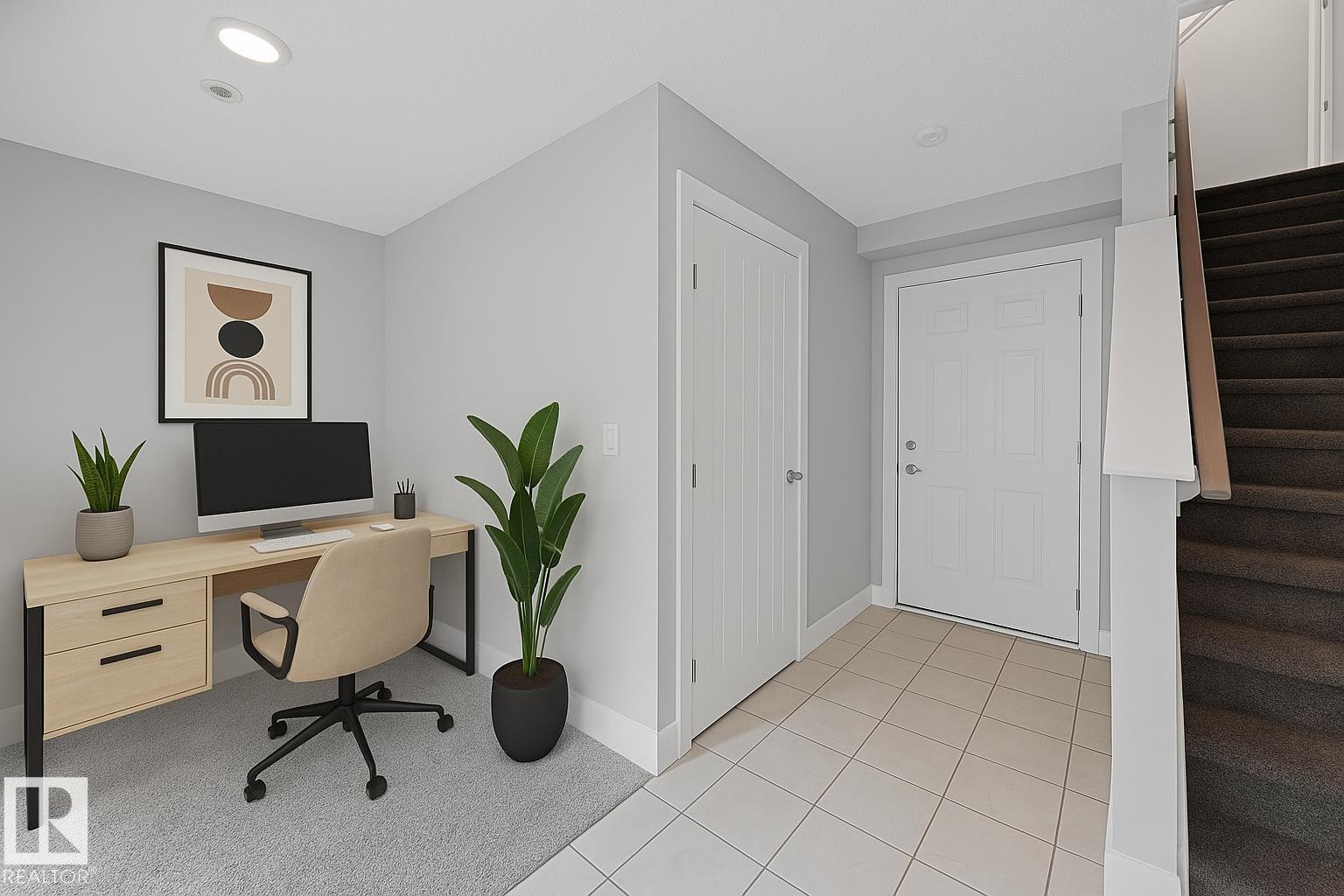 Virtually staged - 30 804 Welsh Drive, Edmonton, AB - Indoor Photo Showing Other Room