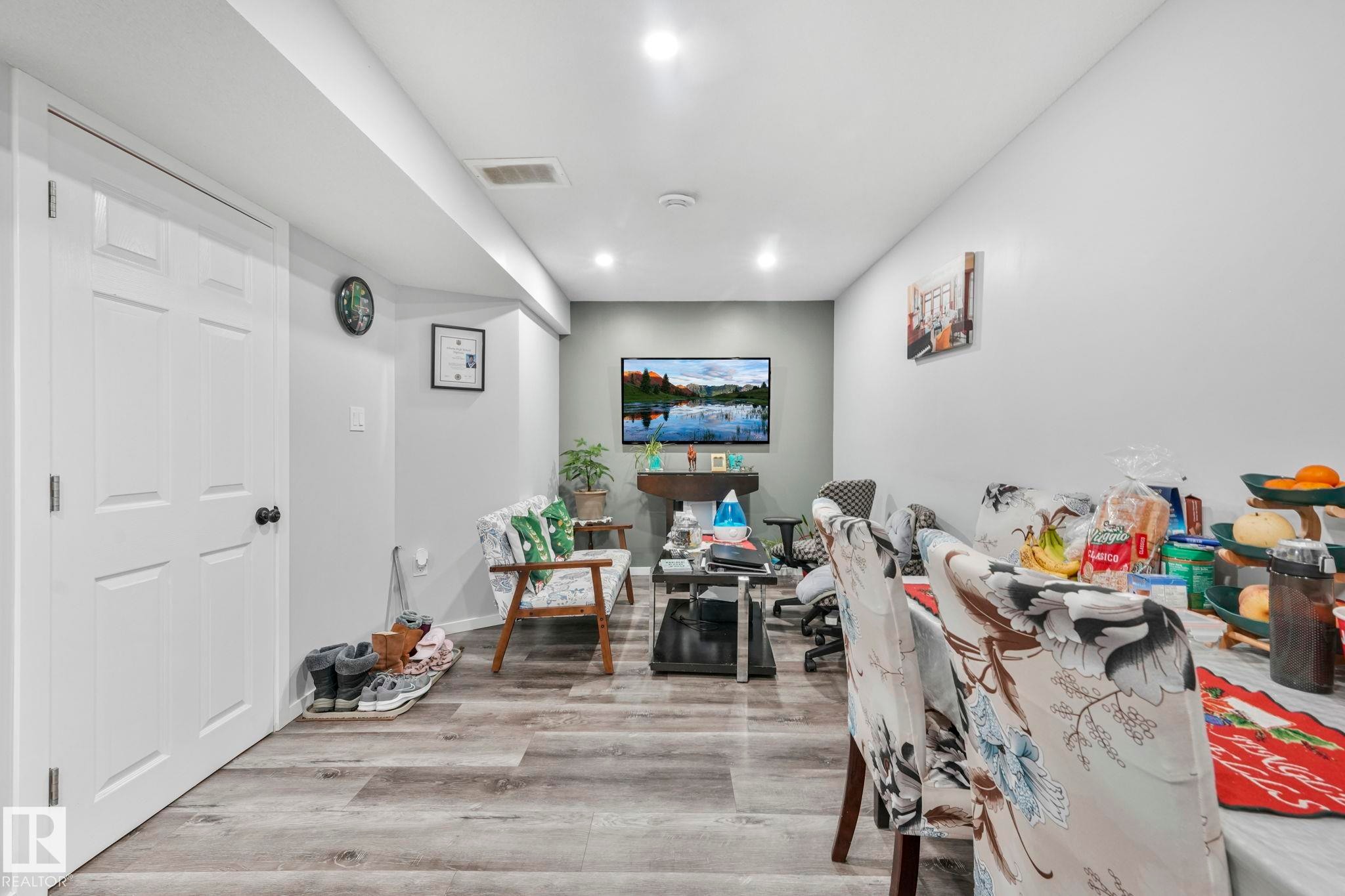 Office featuring light wood-type flooring and recessed lighting - 2428 Wonnacott Crest, Edmonton, AB - Indoor