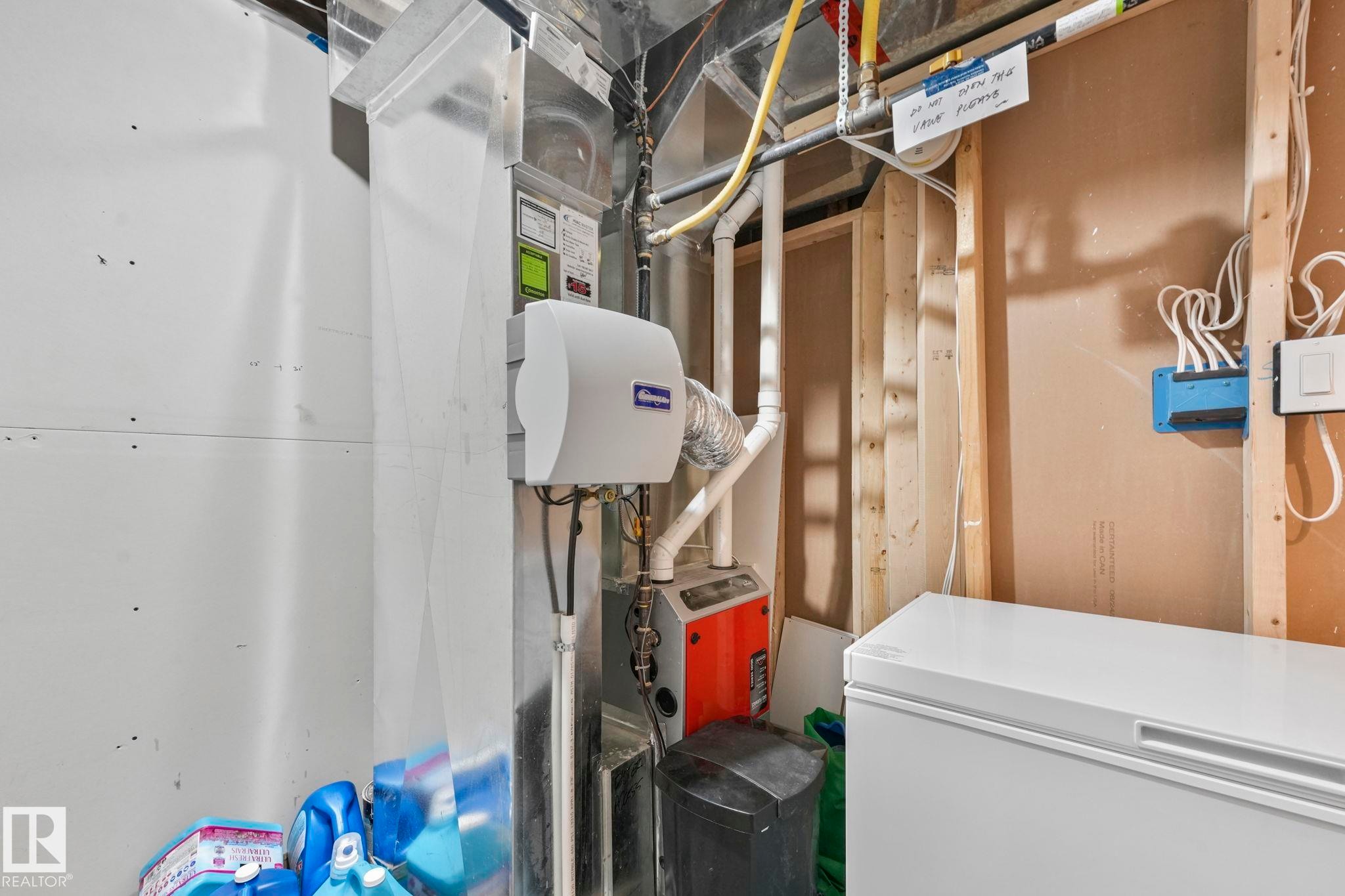 Utility room with heating unit - 2428 Wonnacott Crest, Edmonton, AB - Indoor