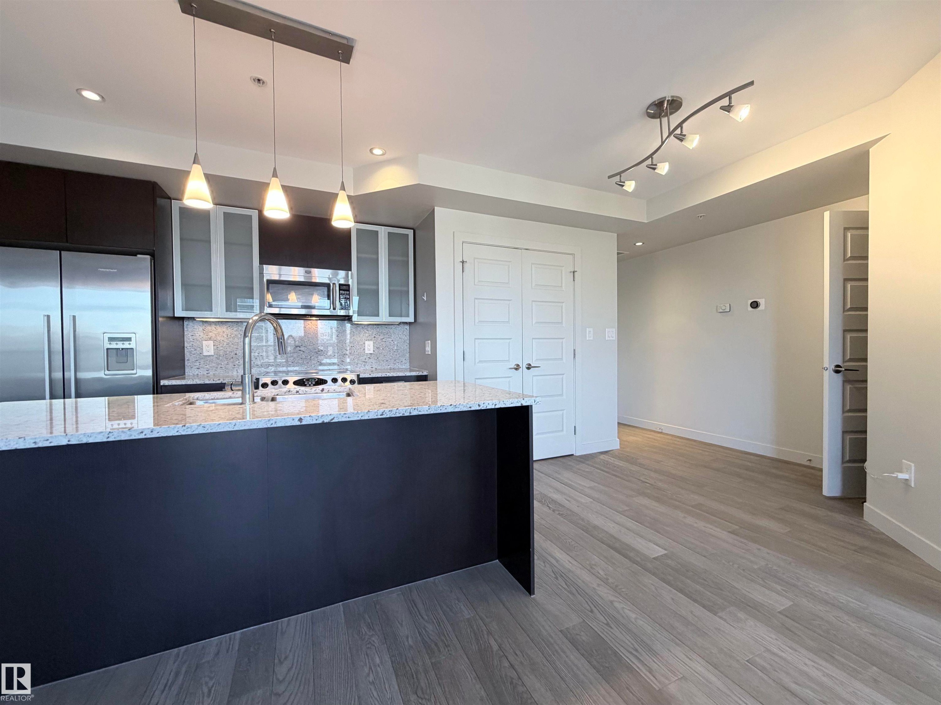 #501 10388 105 St Nw, Edmonton, AB - Indoor Photo Showing Kitchen With Upgraded Kitchen