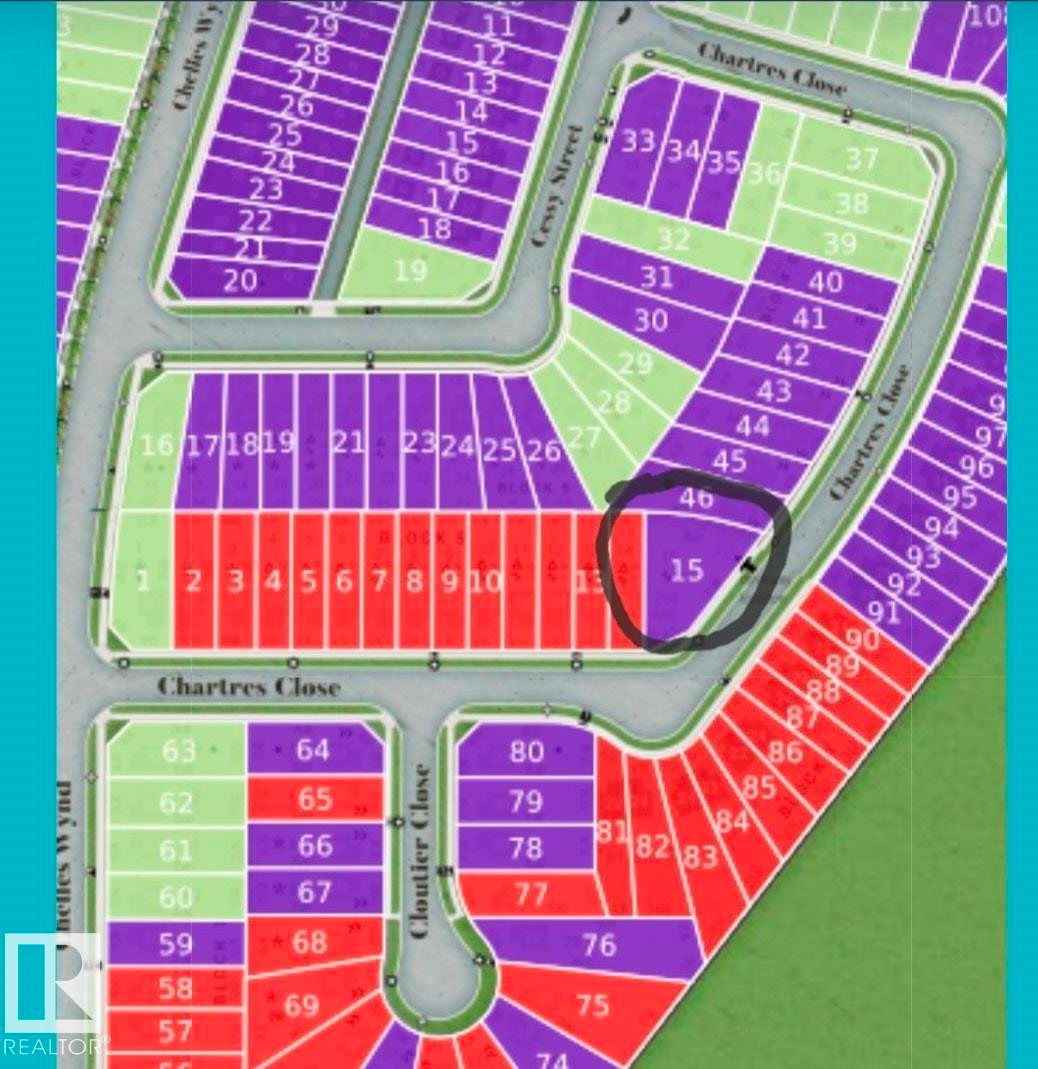 Plat Map. Illustrating the property's numerical designation within the development - 30 Chartres Close Nw, St. Albert, AB