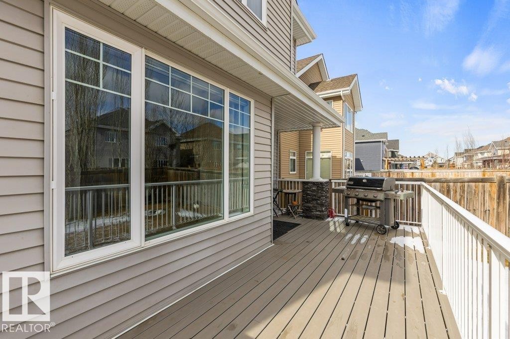 Composite Back Deck off Kitchen - 4476 Suzanna Crescent, Edmonton, AB - Outdoor With Deck Patio Veranda With Exterior