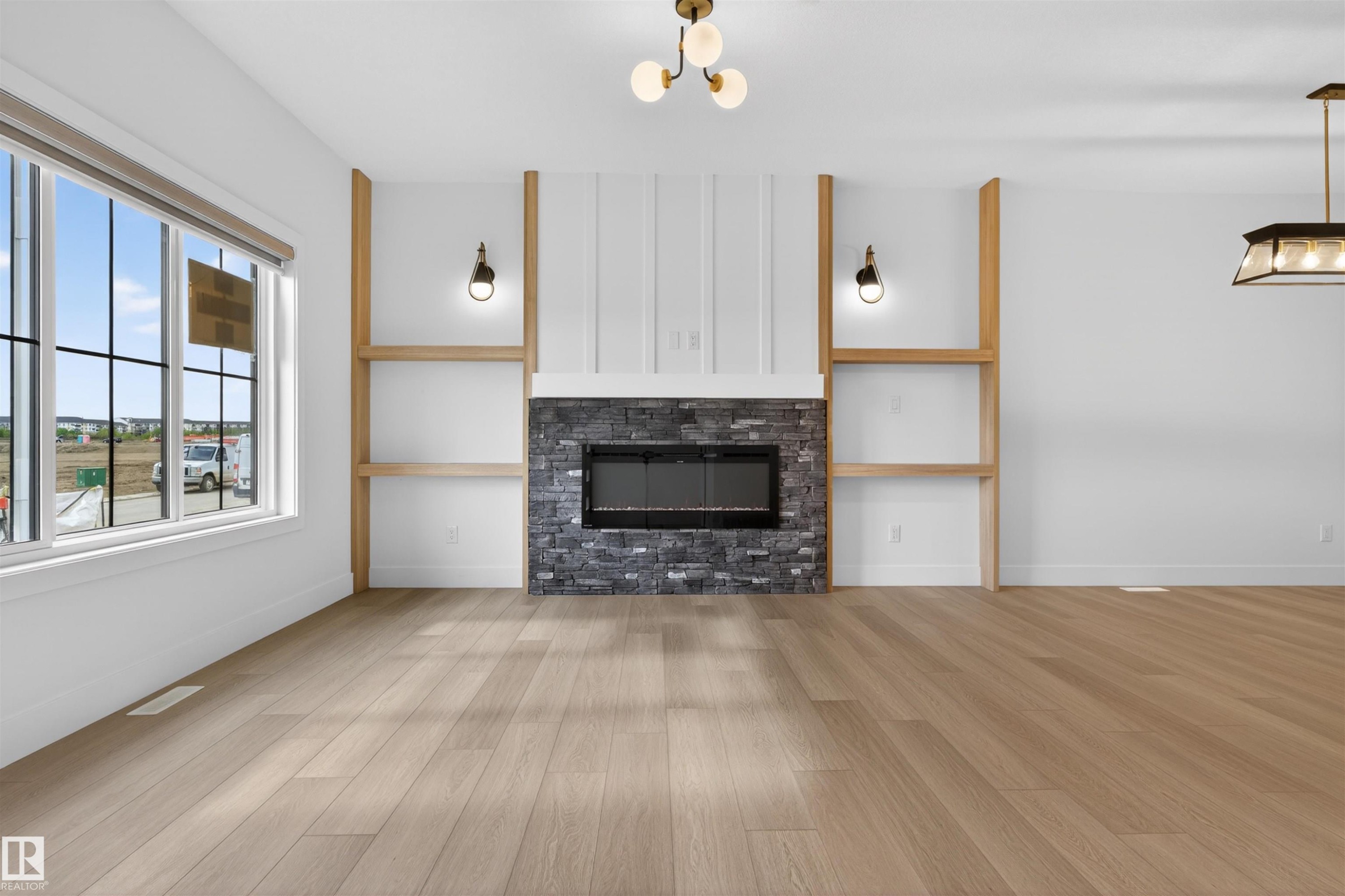 37 River Birch Way, St. Albert, AB - Indoor Photo Showing Living Room With Fireplace