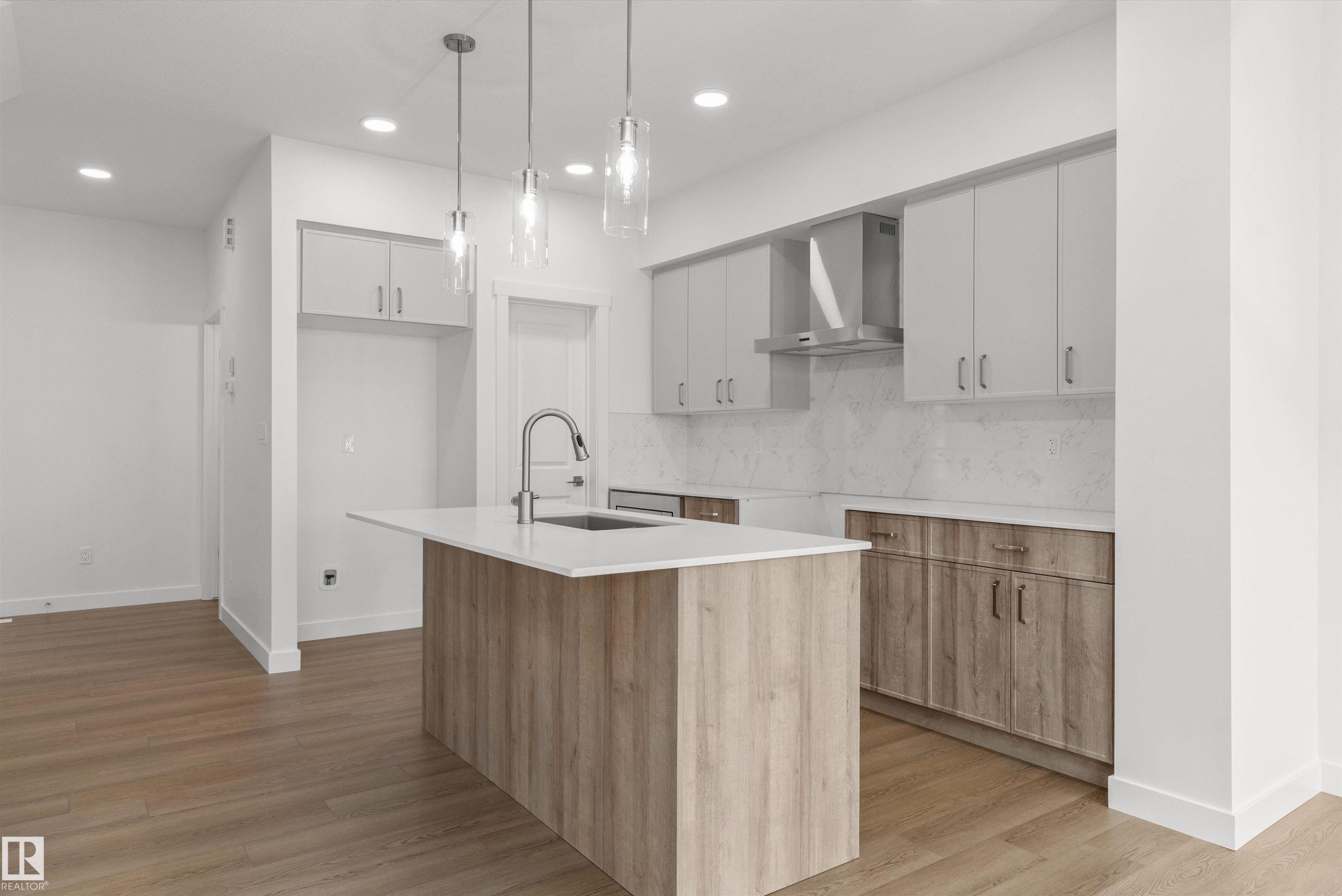 924 18 Avenue, Edmonton, AB - Indoor Photo Showing Kitchen With Upgraded Kitchen