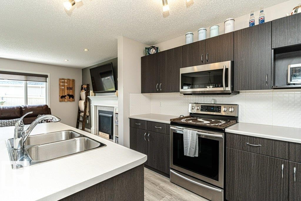 8727 Carson Way, Edmonton, AB - Indoor Photo Showing Kitchen With Double Sink