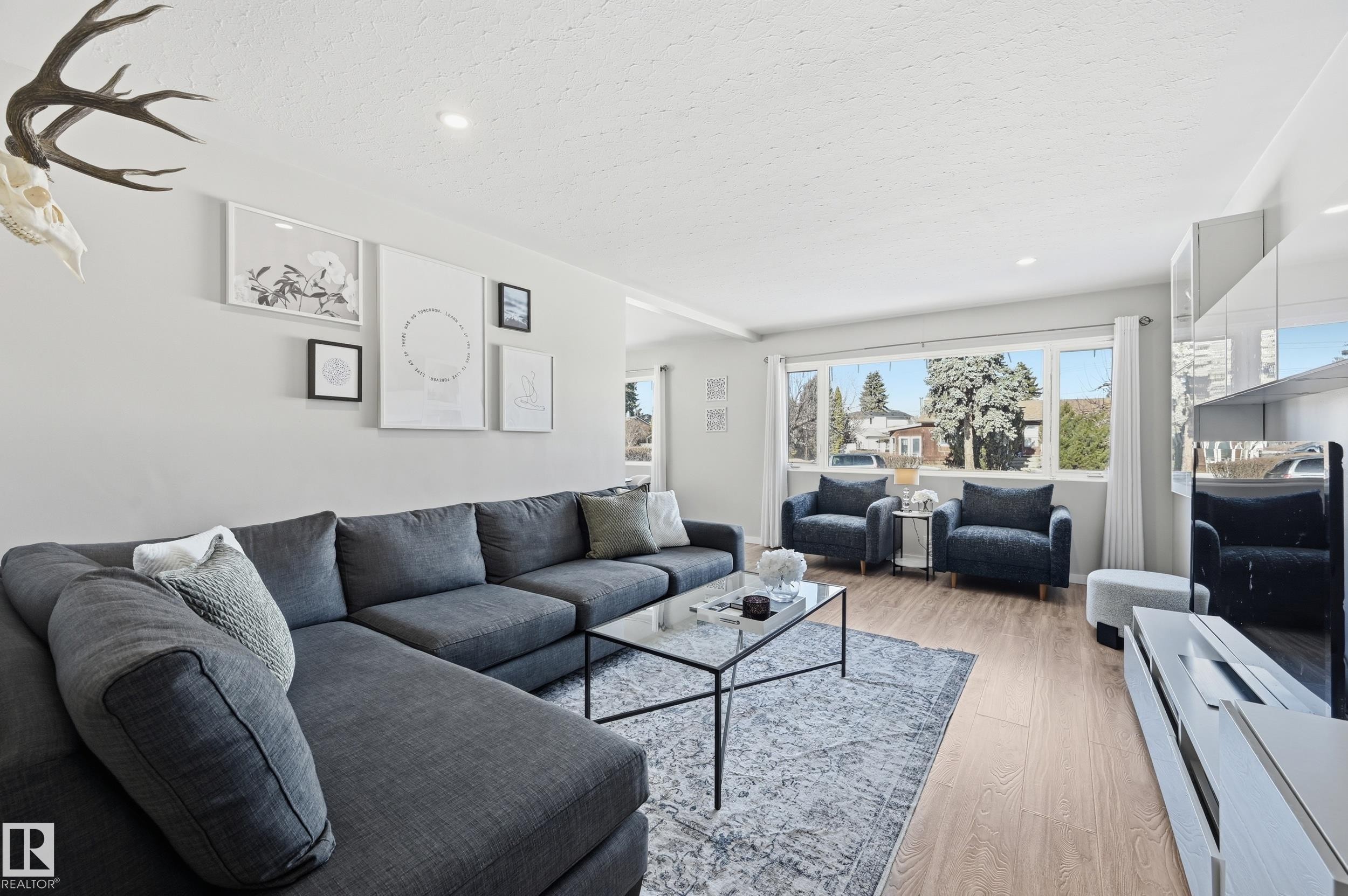 7719 71 Avenue, Edmonton, AB - Indoor Photo Showing Living Room