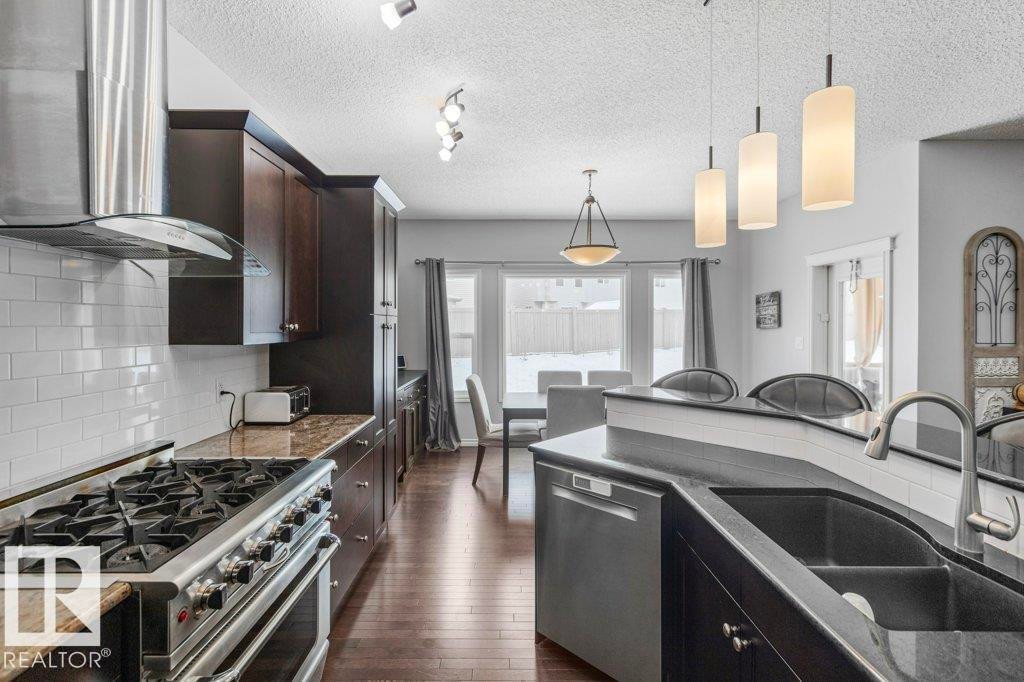 6105 17A Avenue, Edmonton, AB - Indoor Photo Showing Kitchen With Double Sink With Upgraded Kitchen