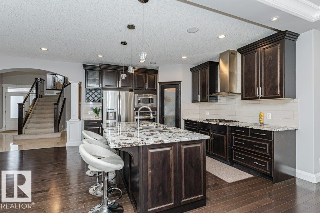 610 Albany Way, Edmonton, AB - Indoor Photo Showing Kitchen With Stainless Steel Kitchen With Upgraded Kitchen