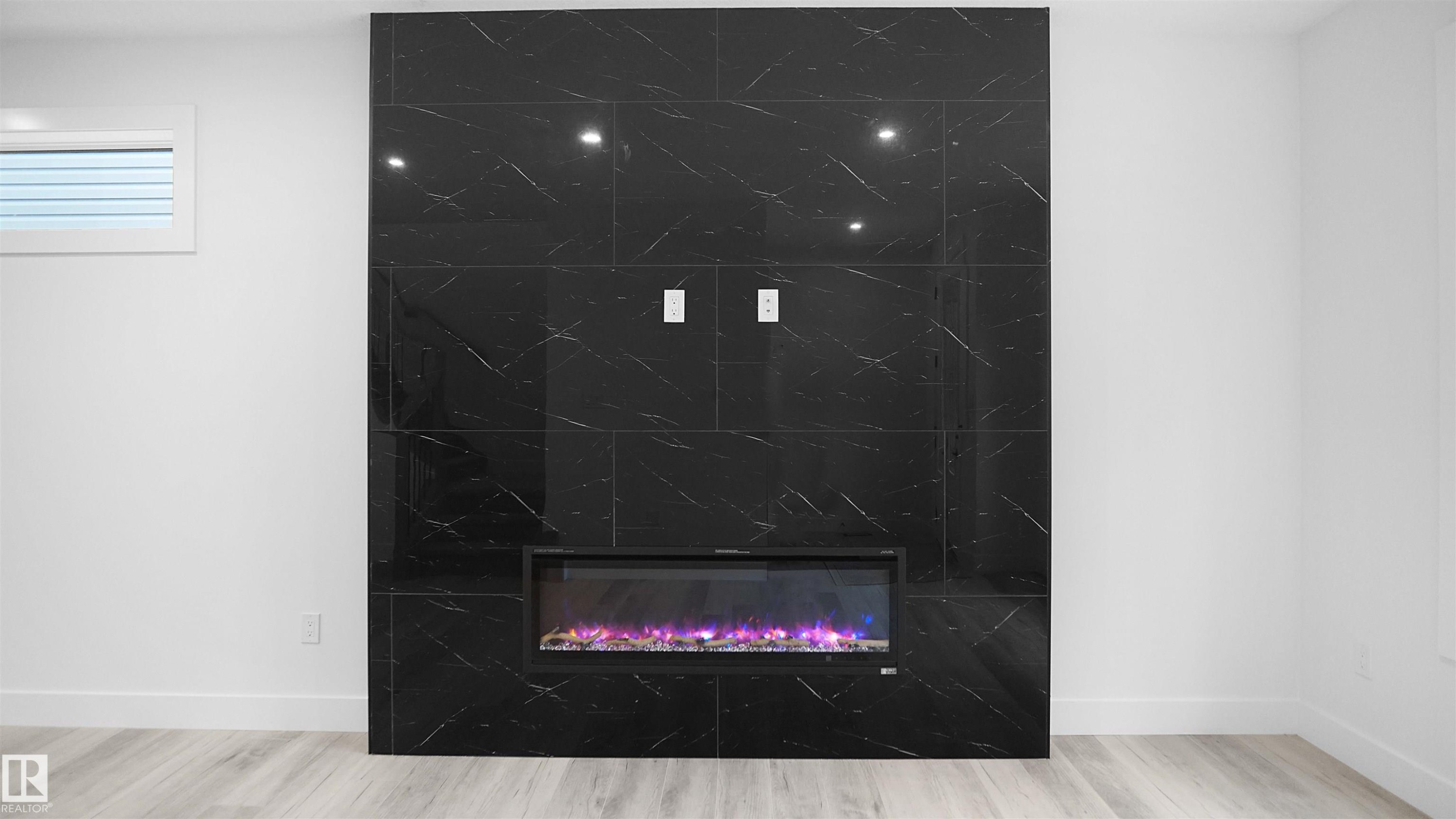 11706 126 Street, Edmonton, AB - Indoor Photo Showing Other Room With Fireplace