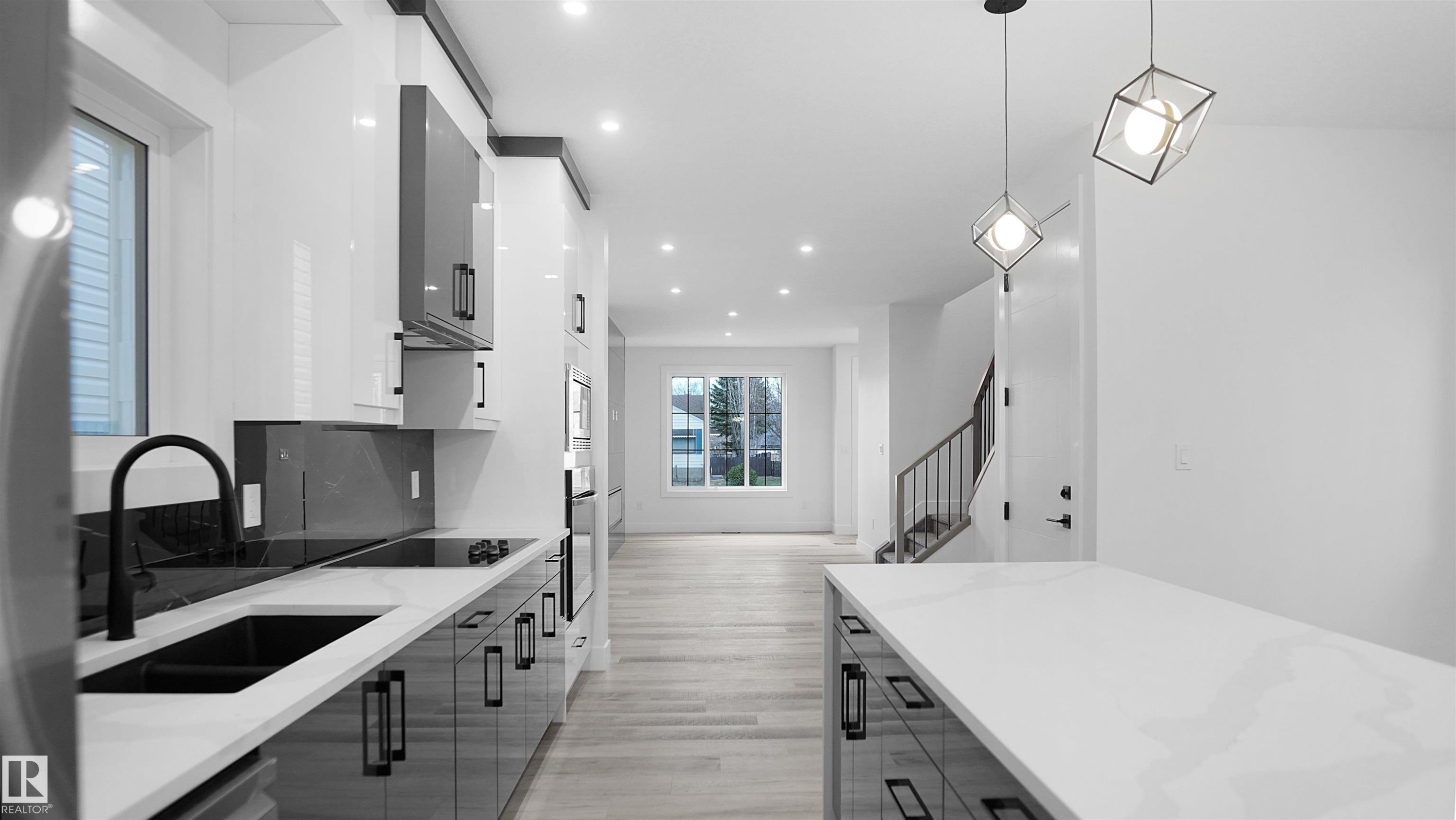 11706 126 Street, Edmonton, AB - Indoor Photo Showing Kitchen With Double Sink With Upgraded Kitchen