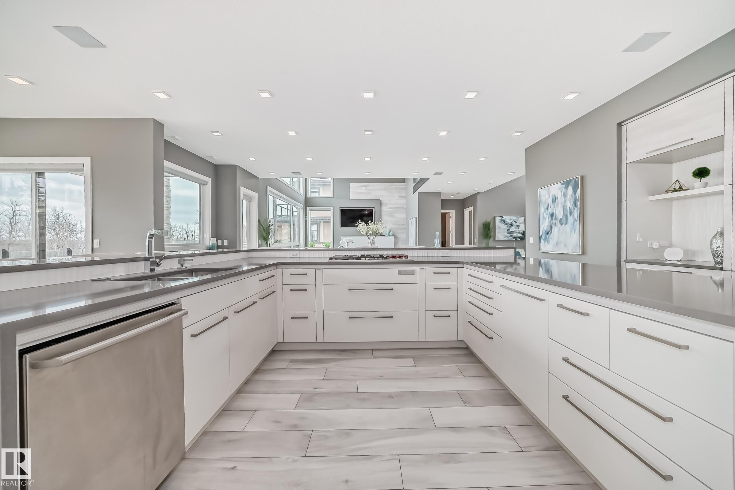 4129 Cameron Heights Point, Edmonton, AB - Indoor Photo Showing Kitchen With Upgraded Kitchen
