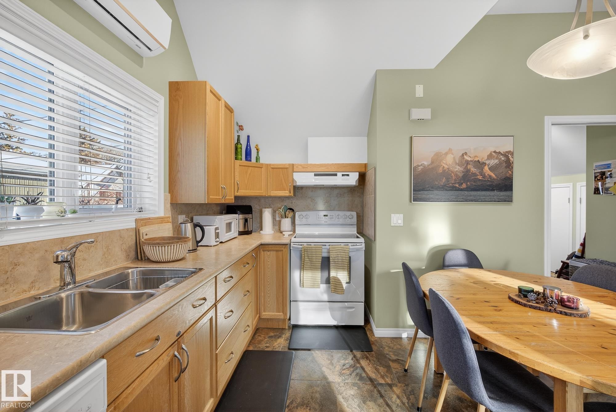 9302 93 Street, Edmonton, AB - Indoor Photo Showing Kitchen With Double Sink