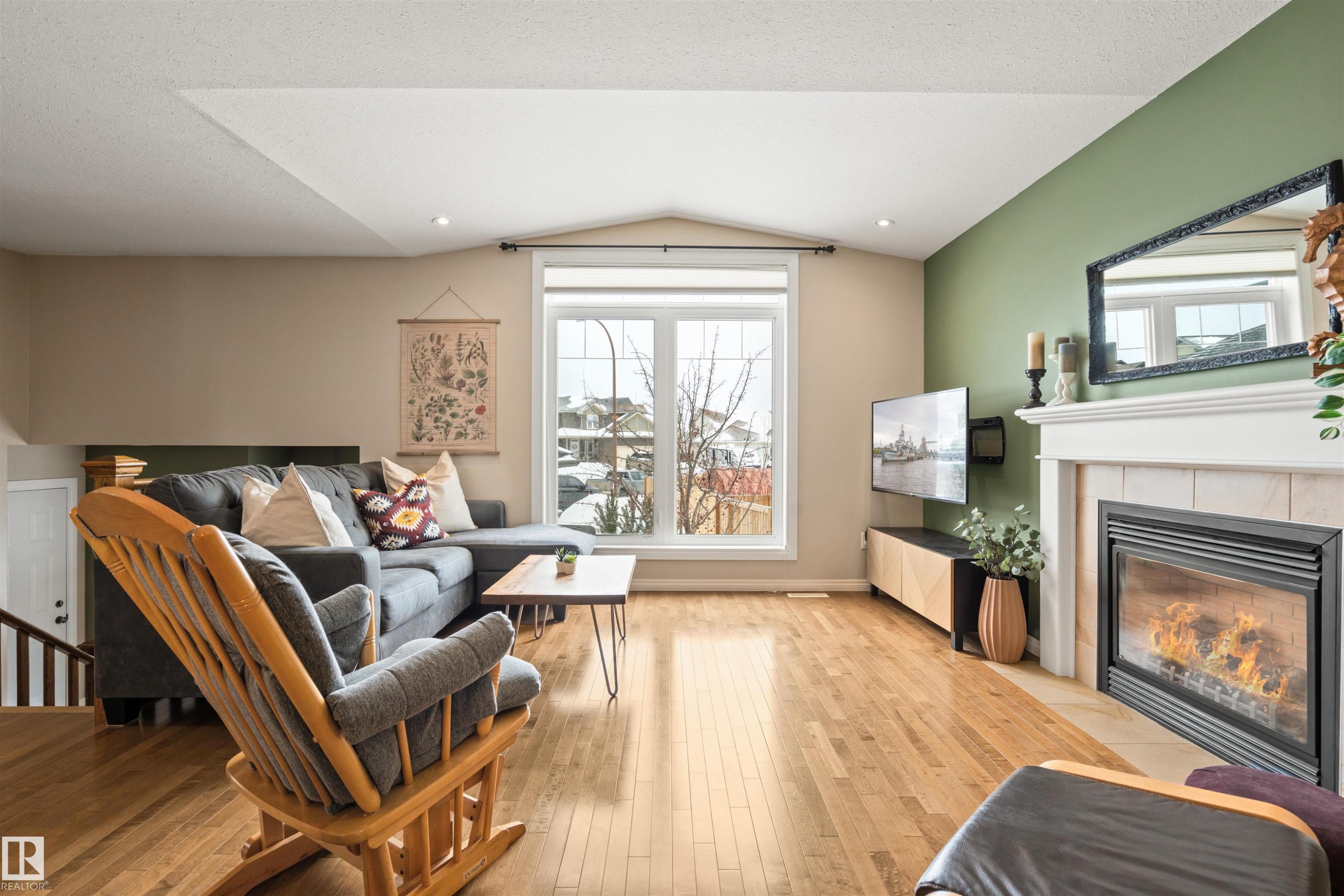 116 Logperch Crescent, Cold Lake, AB - Indoor Photo Showing Living Room With Fireplace